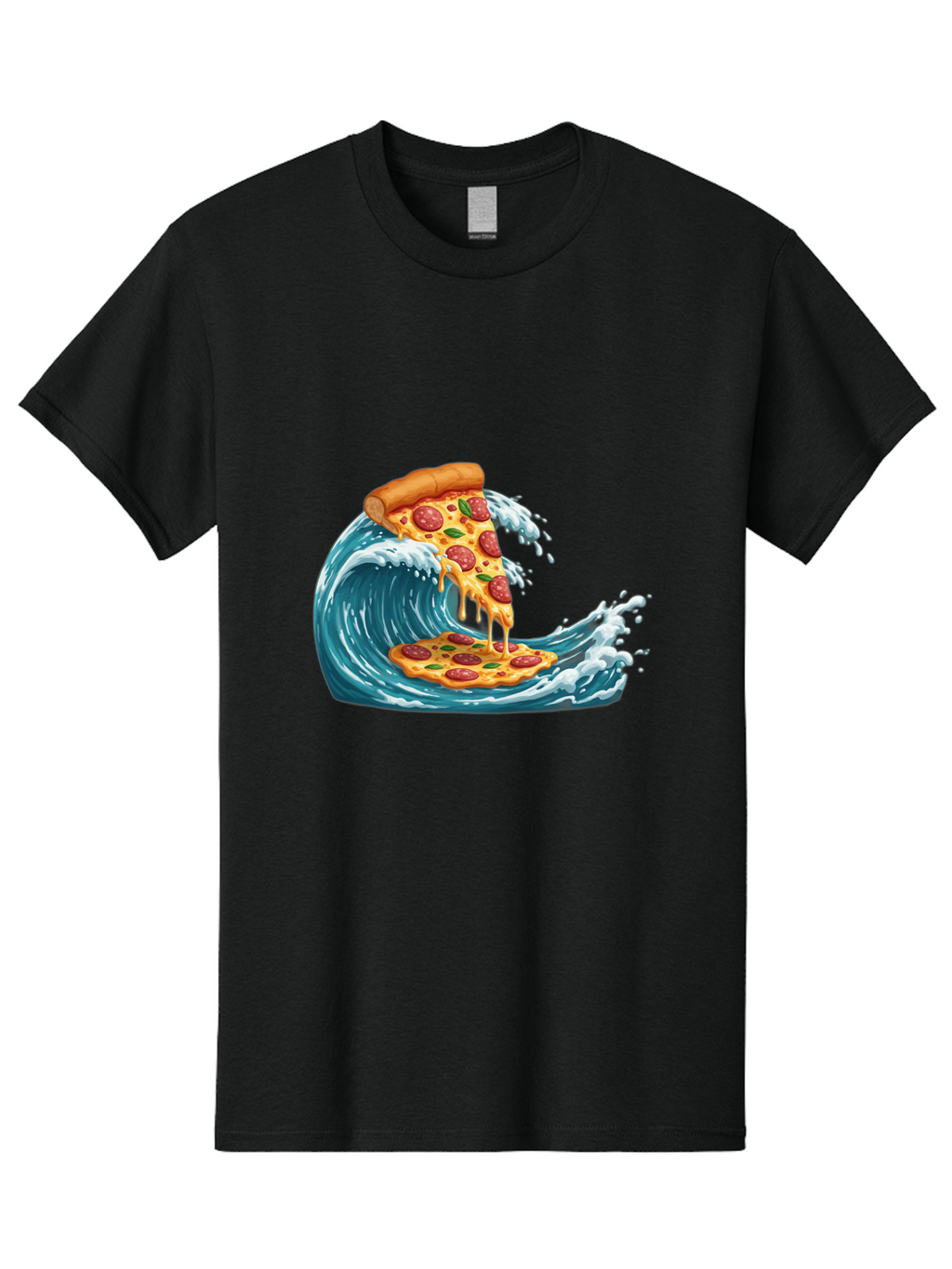 Pizza-Surfing-Wave Men'S Graphic Tee, 100% Cotton, Comfortable Casual Summer Wear, Machine Washable, Vintage Camera, Old Camera, Antique Camera, Black Camera, Classic Photography, Photography Equipment, Nostalgic Device, Film Camera, Bao759