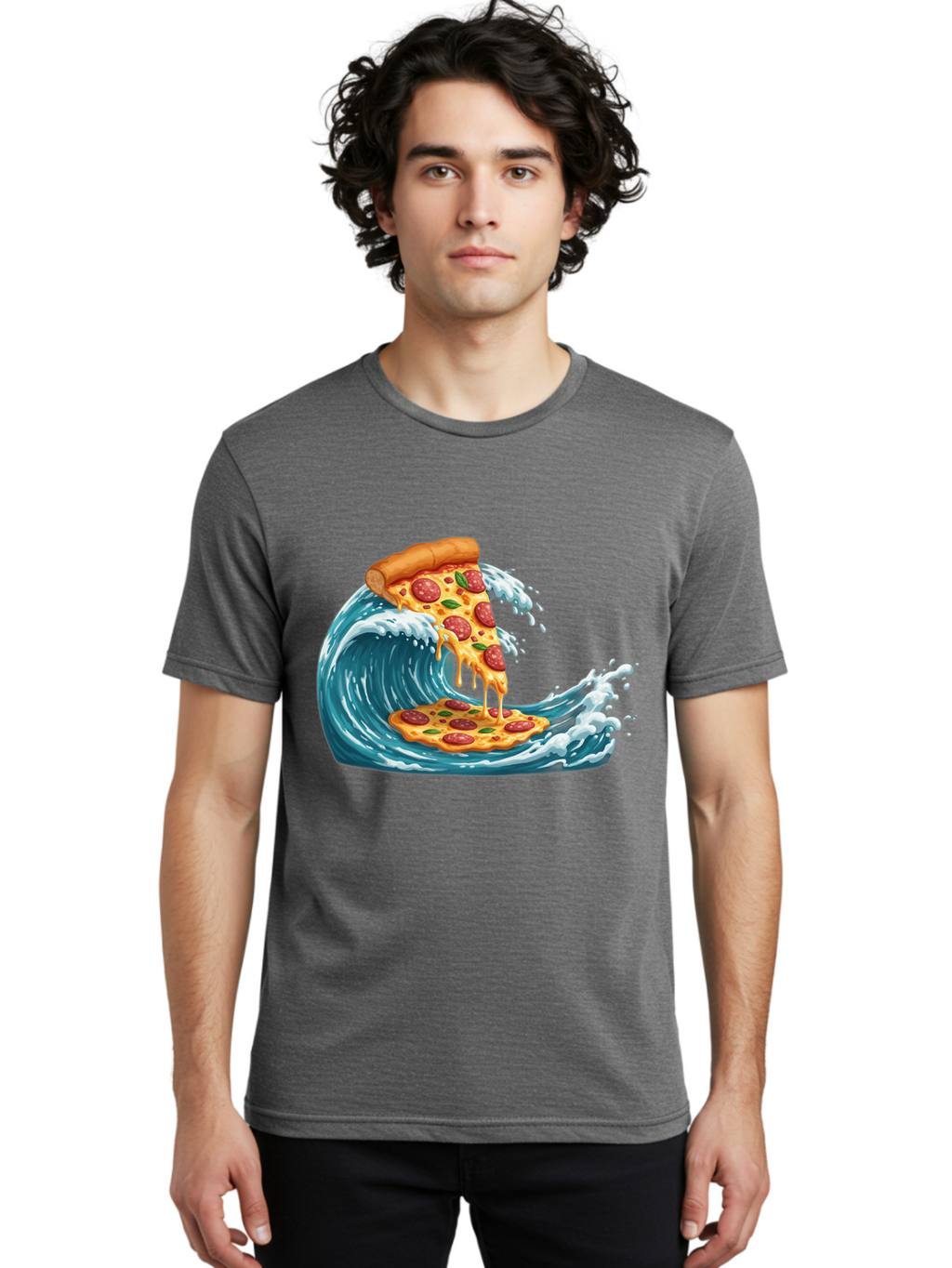Pizza-Surfing-Wave Men'S Graphic Tee, 100% Cotton, Comfortable Casual Summer Wear, Machine Washable, Vintage Camera, Old Camera, Antique Camera, Black Camera, Classic Photography, Photography Equipment, Nostalgic Device, Film Camera, Bao759
