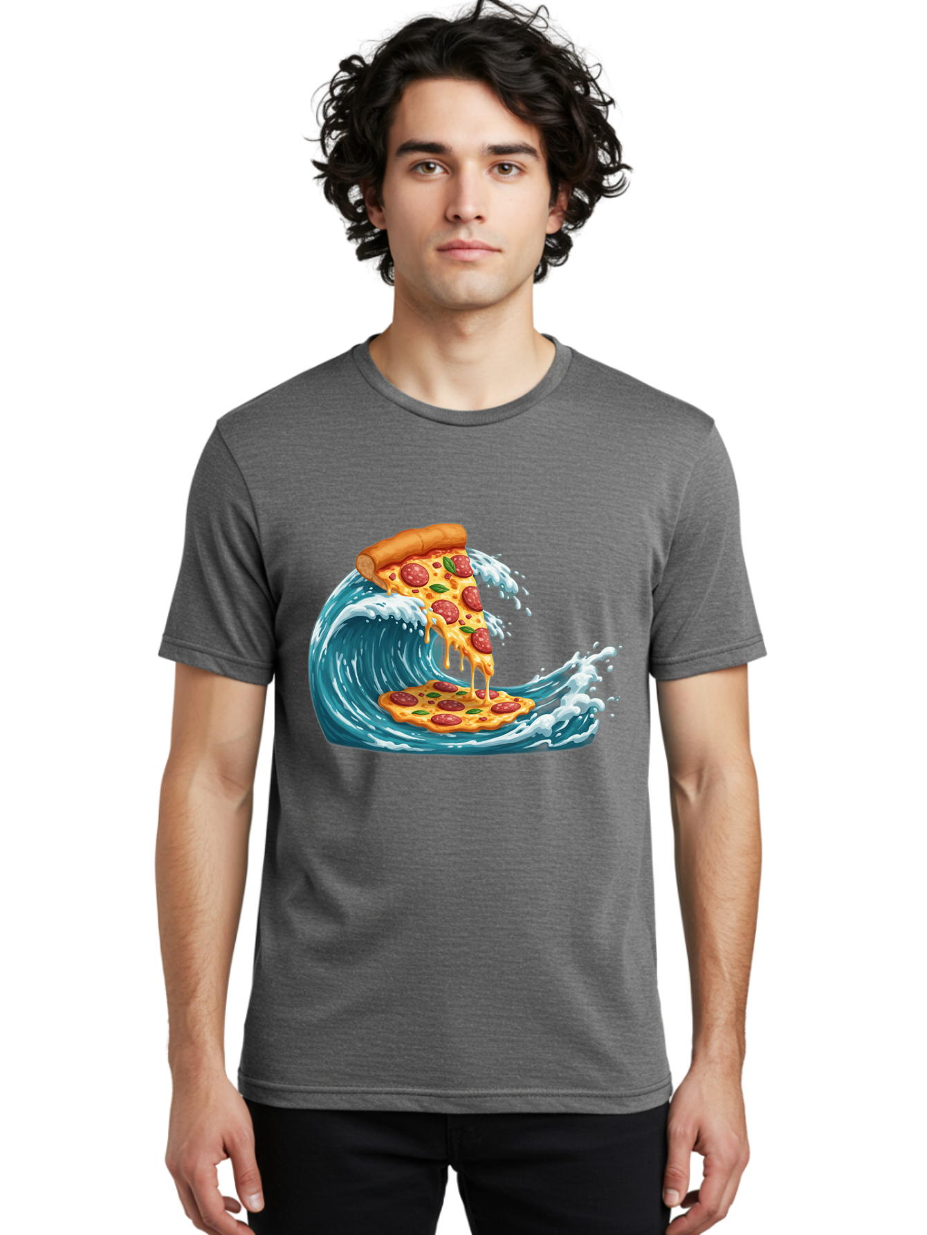 Pizza-Surfing-Wave Men'S Graphic Tee, 100% Cotton, Comfortable Casual Summer Wear, Machine Washable, Vintage Camera, Old Camera, Antique Camera, Black Camera, Classic Photography, Photography Equipment, Nostalgic Device, Film Camera, Bao759