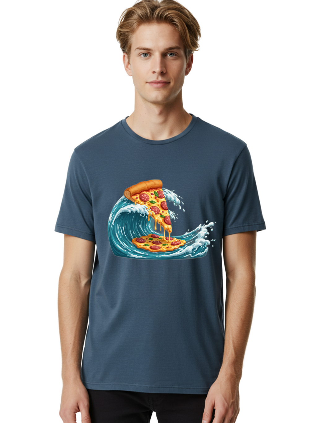 Pizza-Surfing-Wave Men'S Graphic Tee, 100% Cotton, Comfortable Casual Summer Wear, Machine Washable, Vintage Camera, Old Camera, Antique Camera, Black Camera, Classic Photography, Photography Equipment, Nostalgic Device, Film Camera, Bao759