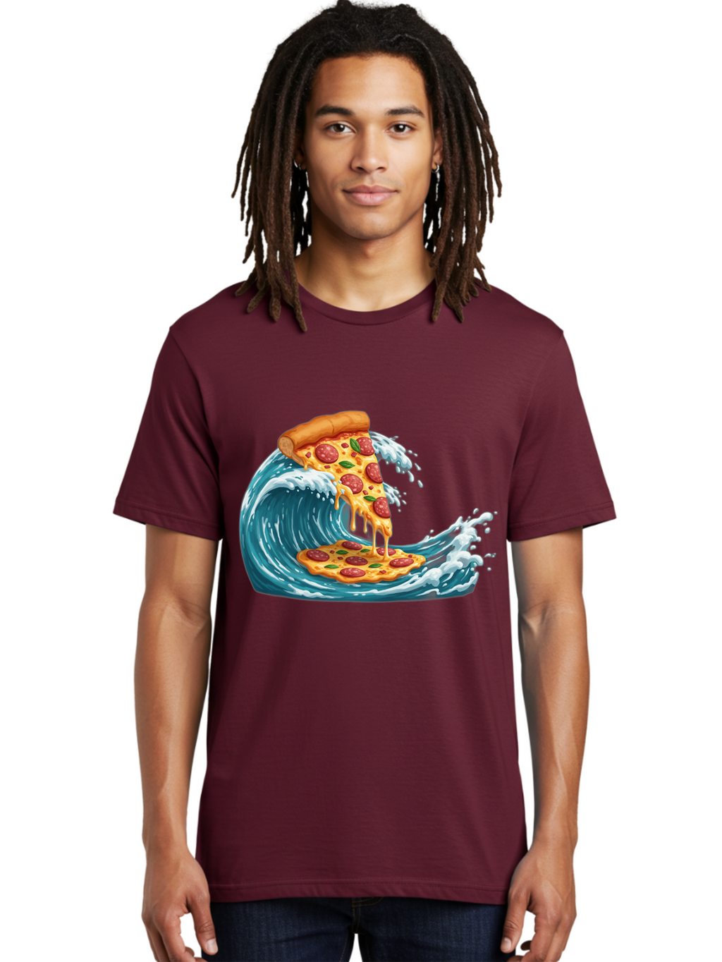 Pizza-Surfing-Wave Men'S Graphic Tee, 100% Cotton, Comfortable Casual Summer Wear, Machine Washable, Vintage Camera, Old Camera, Antique Camera, Black Camera, Classic Photography, Photography Equipment, Nostalgic Device, Film Camera, Bao759