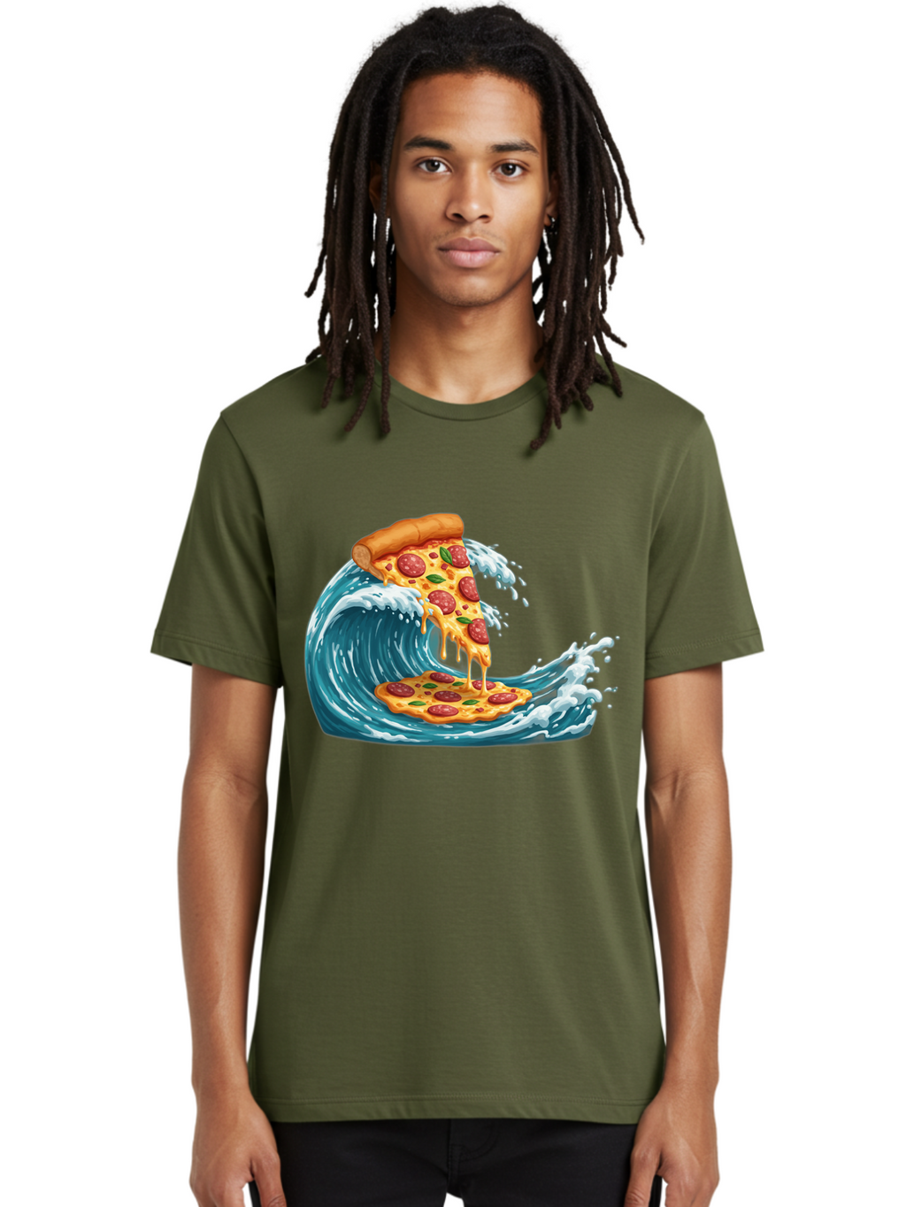 Pizza-Surfing-Wave Men'S Graphic Tee, 100% Cotton, Comfortable Casual Summer Wear, Machine Washable, Vintage Camera, Old Camera, Antique Camera, Black Camera, Classic Photography, Photography Equipment, Nostalgic Device, Film Camera, Bao759