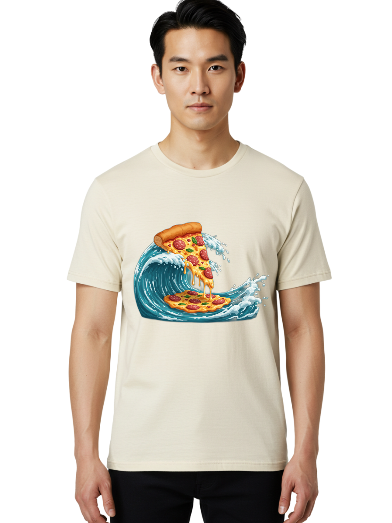 Pizza-Surfing-Wave Men'S Graphic Tee, 100% Cotton, Comfortable Casual Summer Wear, Machine Washable, Vintage Camera, Old Camera, Antique Camera, Black Camera, Classic Photography, Photography Equipment, Nostalgic Device, Film Camera, Bao759