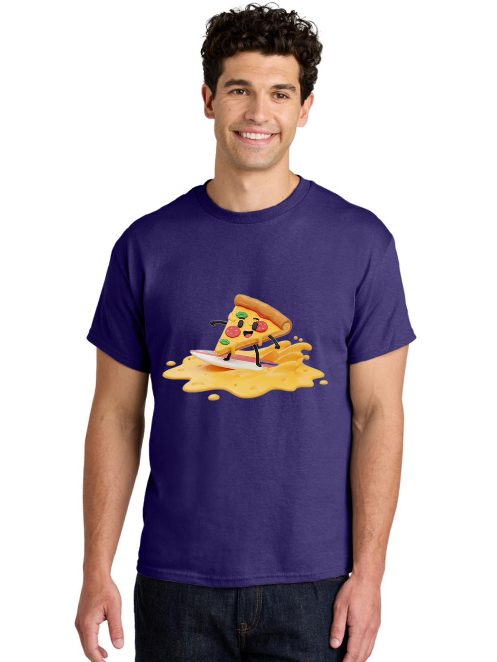 Pizza-Surfing Men'S Graphic Tee, 100% Cotton, Comfortable Casual Summer Wear, Machine Washable, Vintage Camera, Old Camera, Antique Camera, Black Camera, Classic Photography, Photography Equipment, Nostalgic Device, Film Camera, Camera Art Bao760