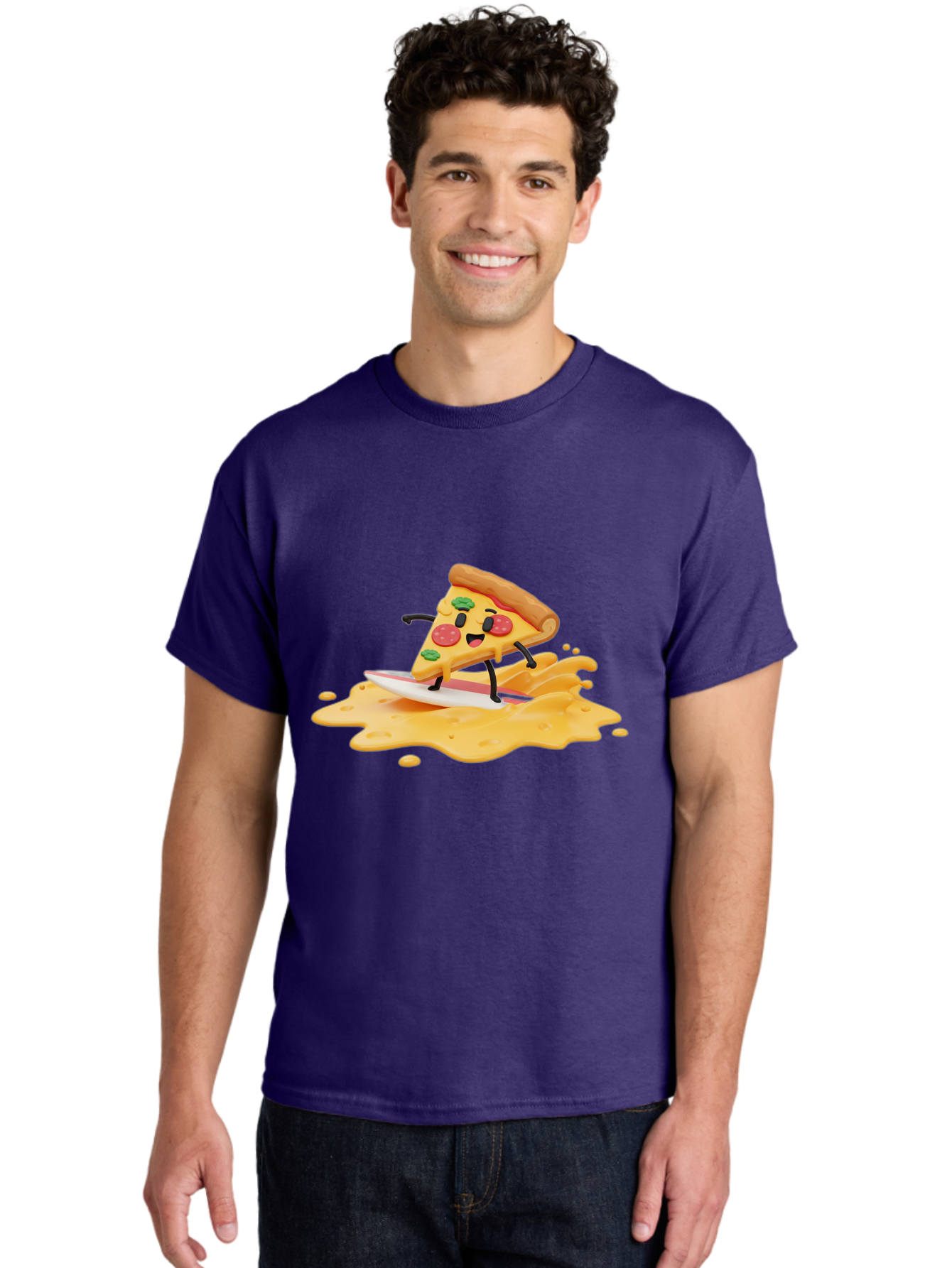 Pizza-Surfing Men'S Graphic Tee, 100% Cotton, Comfortable Casual Summer Wear, Machine Washable, Vintage Camera, Old Camera, Antique Camera, Black Camera, Classic Photography, Photography Equipment, Nostalgic Device, Film Camera, Camera Art Bao760