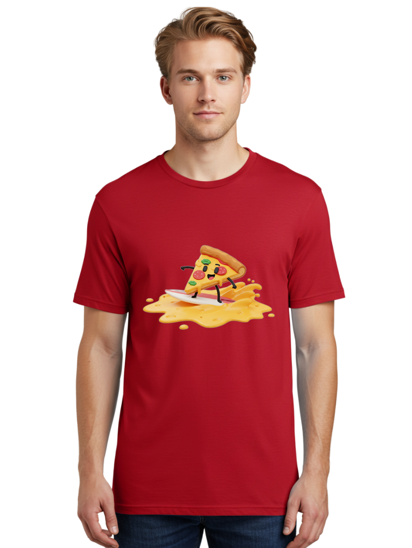 Pizza-Surfing Men'S Graphic Tee, 100% Cotton, Comfortable Casual Summer Wear, Machine Washable, Vintage Camera, Old Camera, Antique Camera, Black Camera, Classic Photography, Photography Equipment, Nostalgic Device, Film Camera, Camera Art Bao760