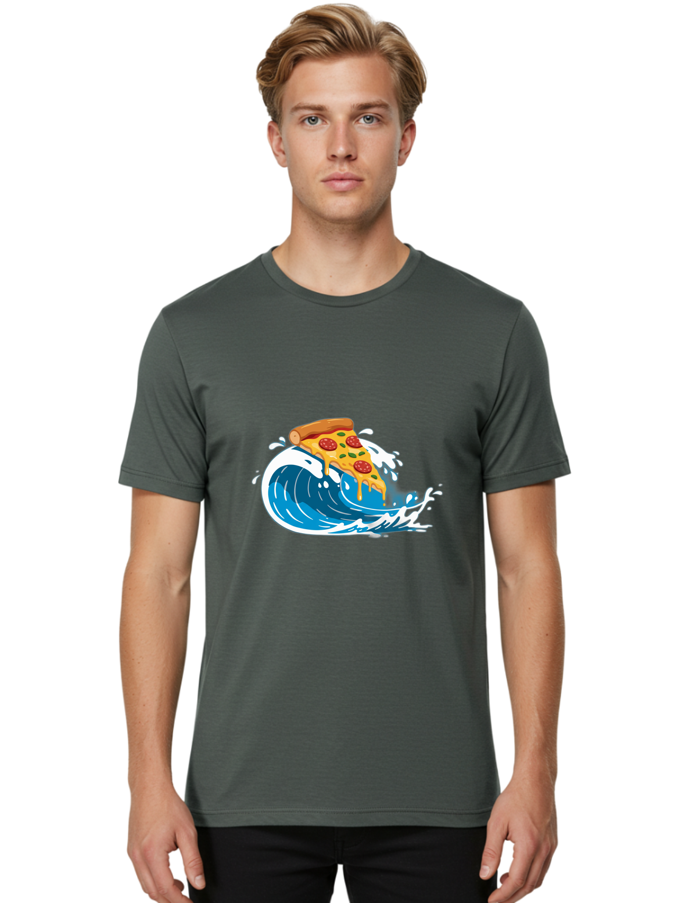 Pizza-Wave Men'S Graphic Tee, 100% Cotton, Comfortable Casual Summer Wear, Machine Washable, Vintage Camera, Old Camera, Antique Camera, Black Camera, Classic Photography, Photography Equipment, Nostalgic Device, Film Camera, Camera Art Bao761