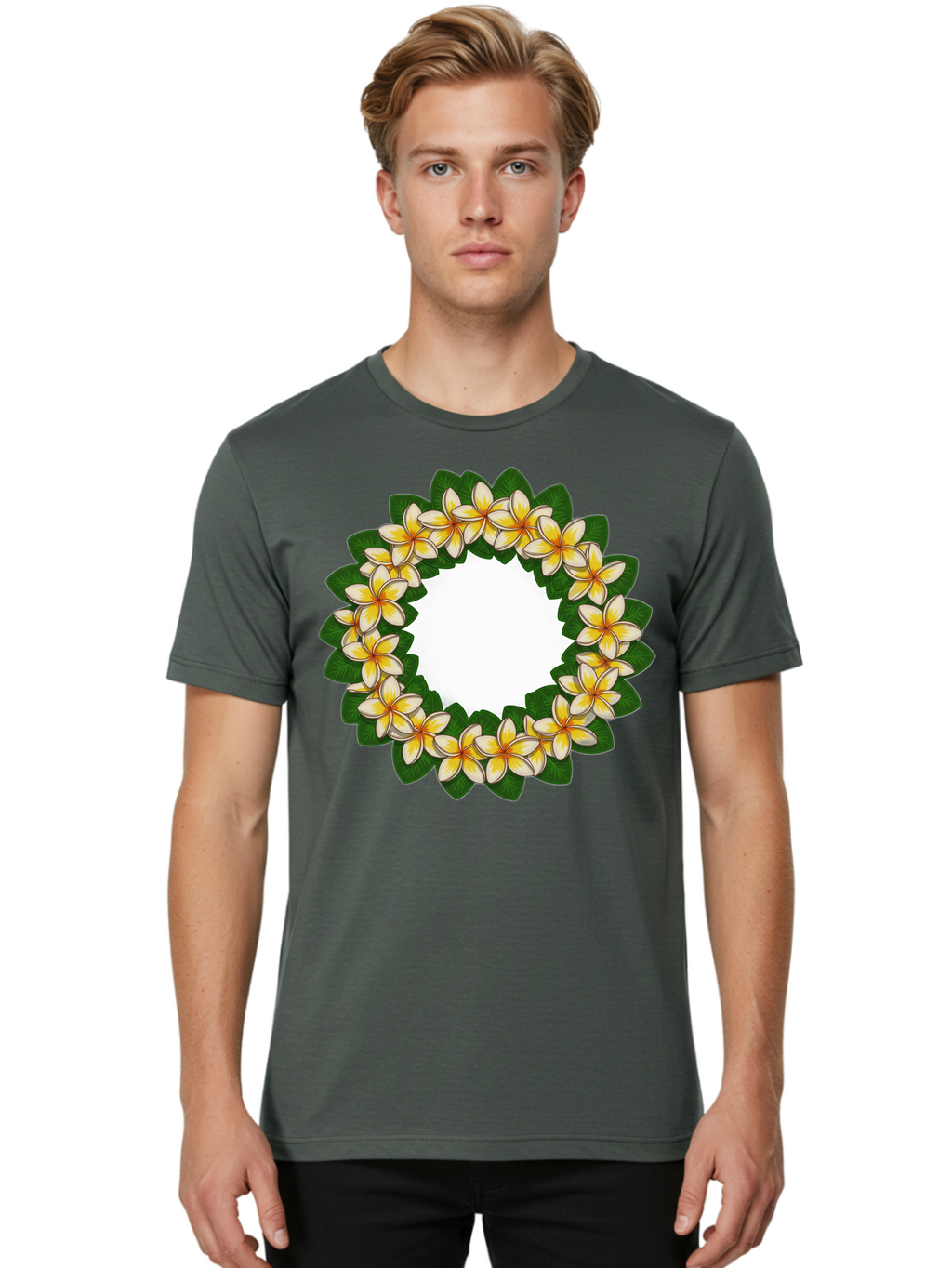 Plumeria-Wreath Men'S Graphic Tee, 100% Cotton, Comfortable Casual Summer Wear, Machine Washable, Vintage Camera, Old Camera, Antique Camera, Black Camera, Classic Photography, Photography Equipment, Nostalgic Device, Film Camera, Camera Art Bao763