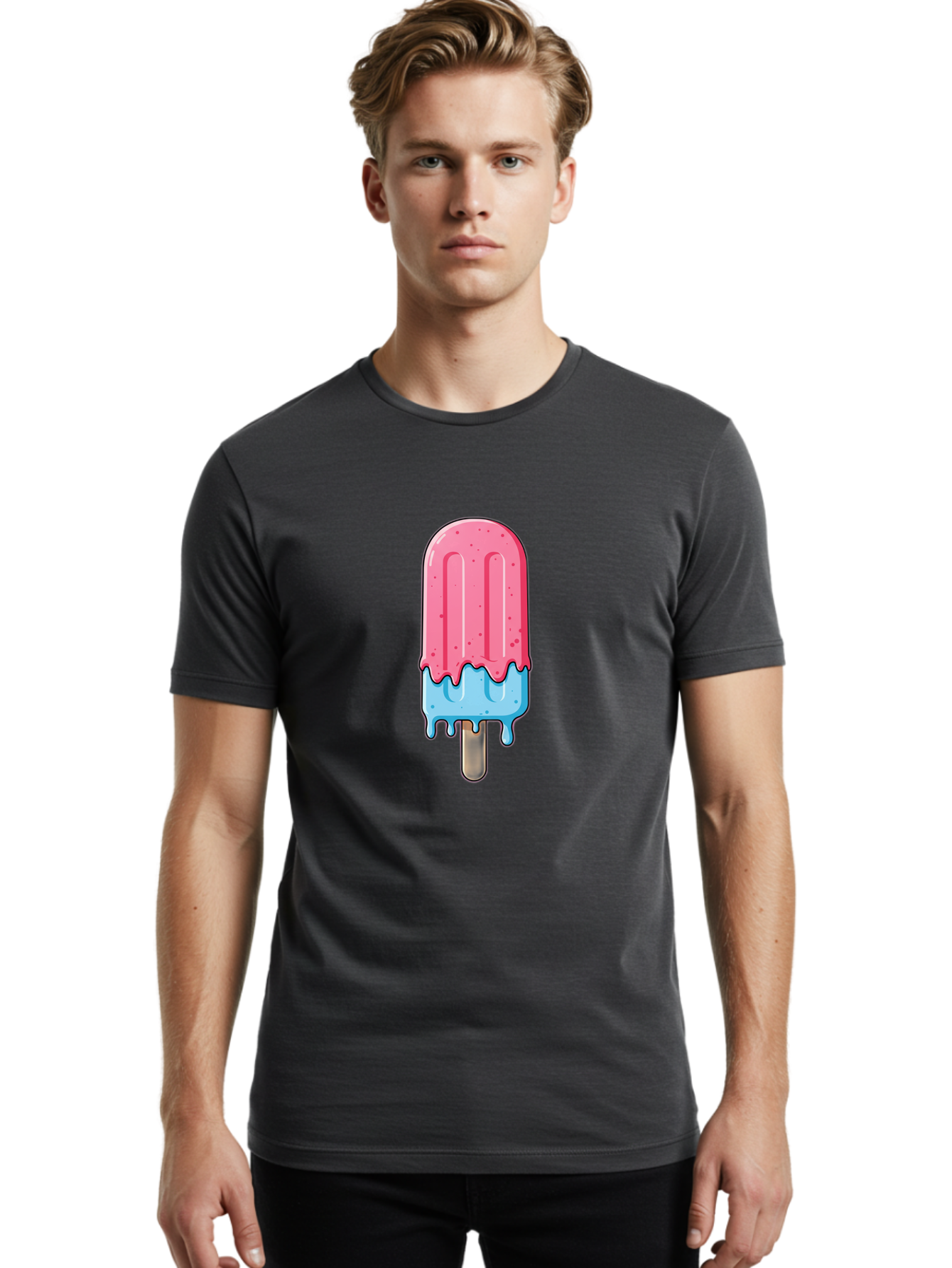 Popsicle Men'S Graphic Tee, 100% Cotton, Comfortable Casual Summer Wear, Machine Washable, Vintage Camera, Old Camera, Antique Camera, Black Camera, Classic Photography, Photography Equipment, Nostalgic Device, Film Camera, Camera Art Bao767