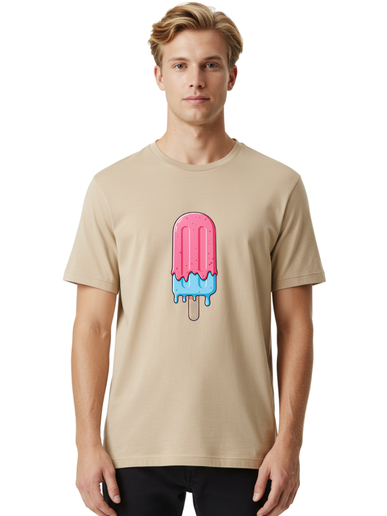 Popsicle Men'S Graphic Tee, 100% Cotton, Comfortable Casual Summer Wear, Machine Washable, Vintage Camera, Old Camera, Antique Camera, Black Camera, Classic Photography, Photography Equipment, Nostalgic Device, Film Camera, Camera Art Bao767