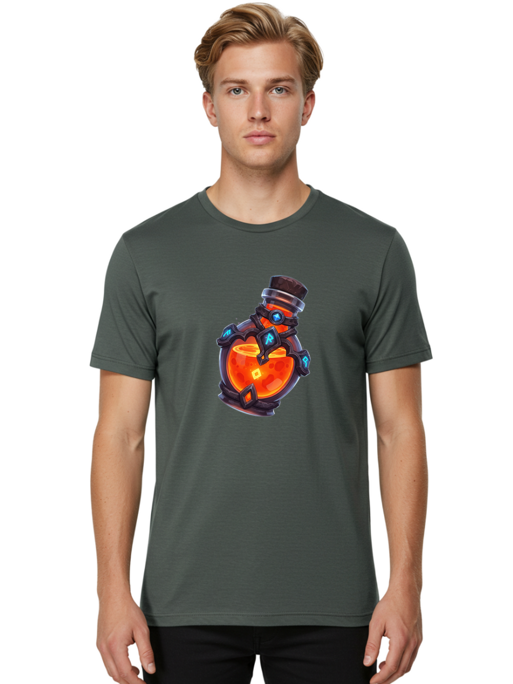 Potion-Bottle Men'S Graphic Tee, 100% Cotton, Comfortable Casual Summer Wear, Machine Washable, Vintage Camera, Old Camera, Antique Camera, Black Camera, Classic Photography, Photography Equipment, Nostalgic Device, Film Camera, Camera Art Bao768