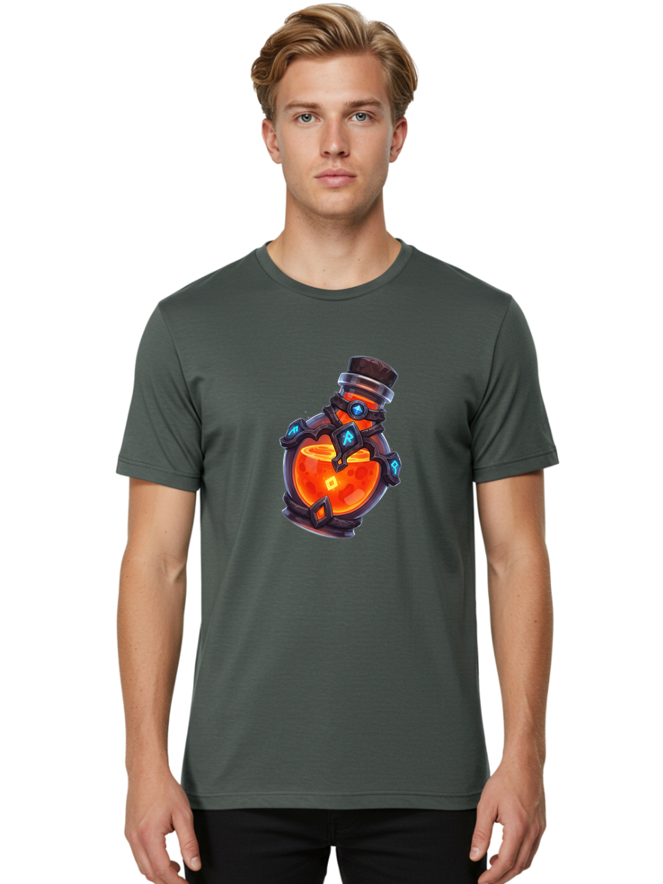 Potion-Bottle Men'S Graphic Tee, 100% Cotton, Comfortable Casual Summer Wear, Machine Washable, Vintage Camera, Old Camera, Antique Camera, Black Camera, Classic Photography, Photography Equipment, Nostalgic Device, Film Camera, Camera Art Bao768
