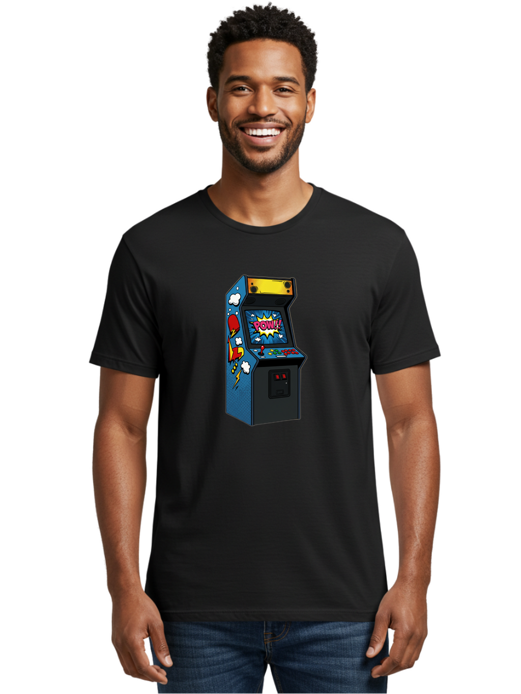 Pow Men'S Graphic Tee, 100% Cotton, Comfortable Casual Summer Wear, Machine Washable, Vintage Camera, Old Camera, Antique Camera, Black Camera, Classic Photography, Photography Equipment, Nostalgic Device, Film Camera, Camera Art Bao769
