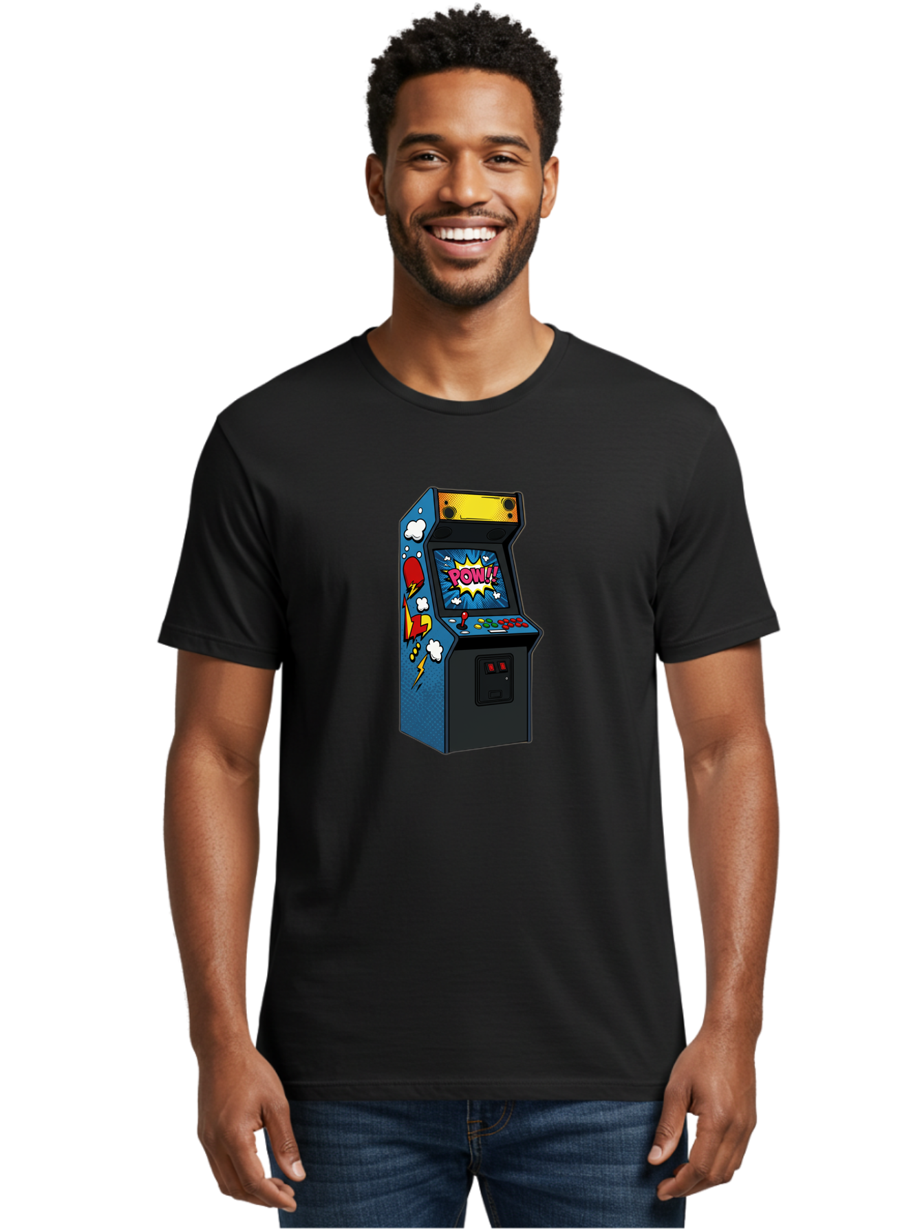 Pow Men'S Graphic Tee, 100% Cotton, Comfortable Casual Summer Wear, Machine Washable, Vintage Camera, Old Camera, Antique Camera, Black Camera, Classic Photography, Photography Equipment, Nostalgic Device, Film Camera, Camera Art Bao769