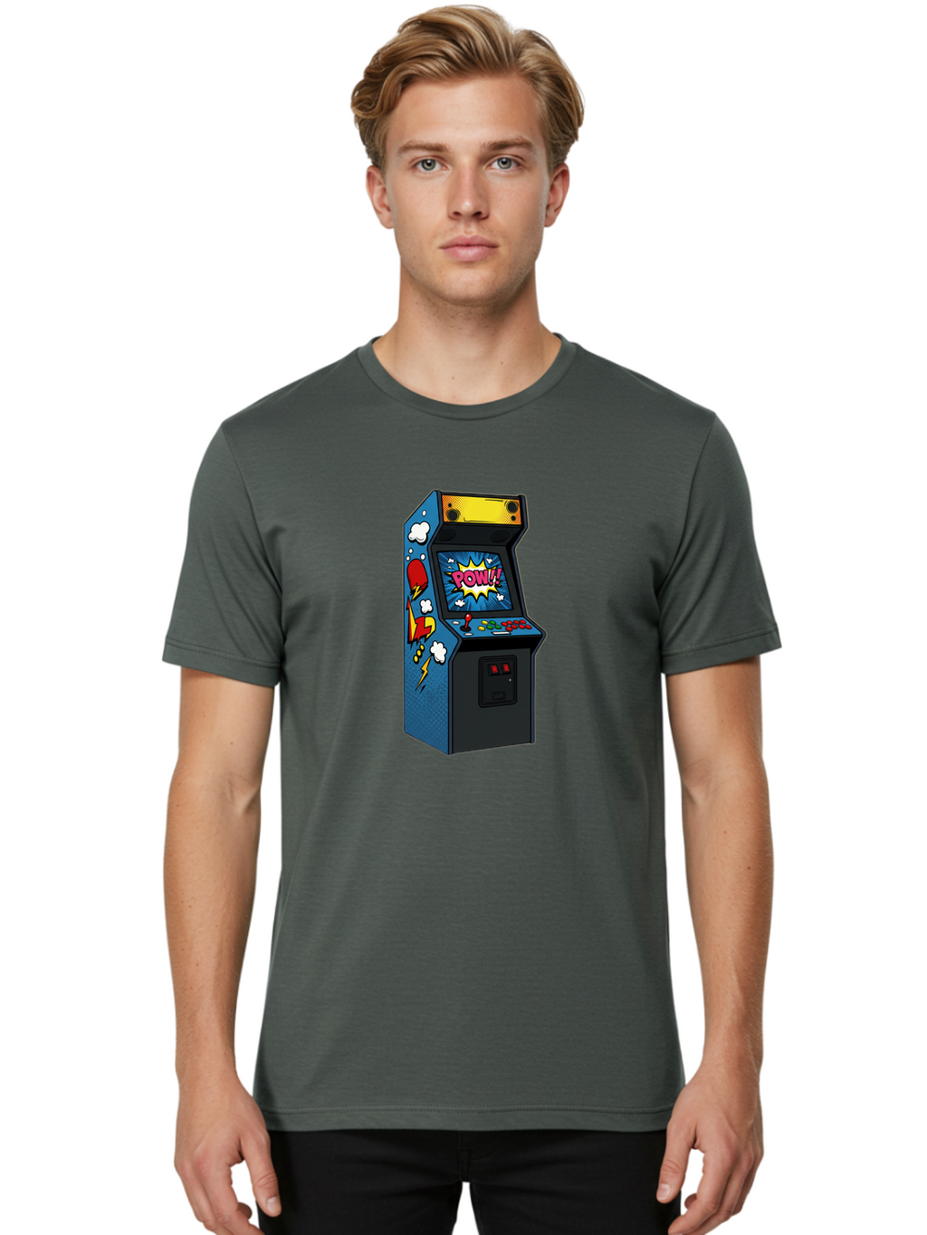 Pow Men'S Graphic Tee, 100% Cotton, Comfortable Casual Summer Wear, Machine Washable, Vintage Camera, Old Camera, Antique Camera, Black Camera, Classic Photography, Photography Equipment, Nostalgic Device, Film Camera, Camera Art Bao769