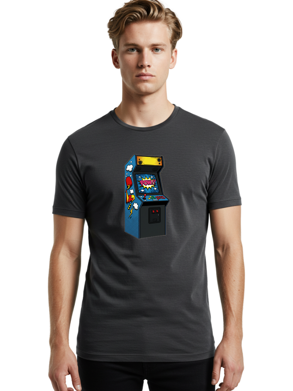 Pow Men'S Graphic Tee, 100% Cotton, Comfortable Casual Summer Wear, Machine Washable, Vintage Camera, Old Camera, Antique Camera, Black Camera, Classic Photography, Photography Equipment, Nostalgic Device, Film Camera, Camera Art Bao769
