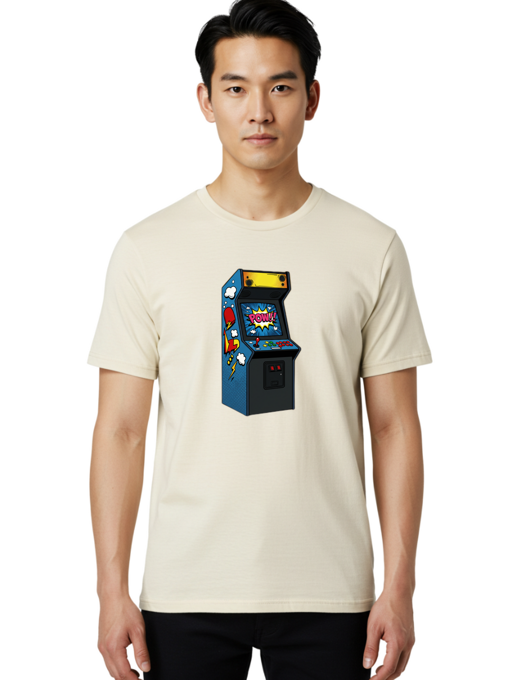 Pow Men'S Graphic Tee, 100% Cotton, Comfortable Casual Summer Wear, Machine Washable, Vintage Camera, Old Camera, Antique Camera, Black Camera, Classic Photography, Photography Equipment, Nostalgic Device, Film Camera, Camera Art Bao769