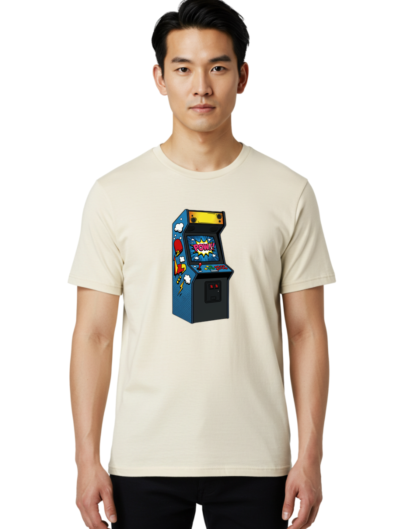 Pow Men'S Graphic Tee, 100% Cotton, Comfortable Casual Summer Wear, Machine Washable, Vintage Camera, Old Camera, Antique Camera, Black Camera, Classic Photography, Photography Equipment, Nostalgic Device, Film Camera, Camera Art Bao769