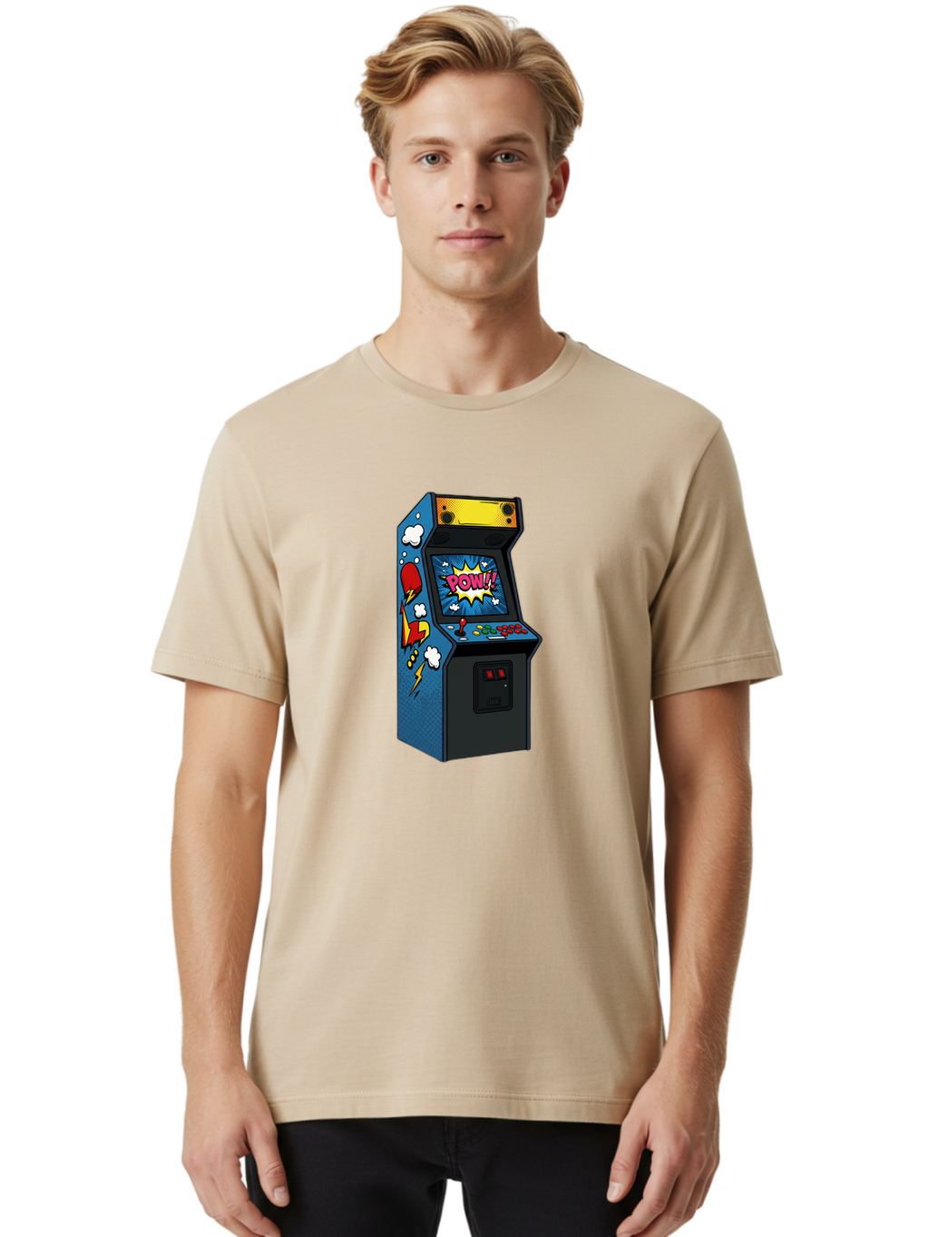 Pow Men'S Graphic Tee, 100% Cotton, Comfortable Casual Summer Wear, Machine Washable, Vintage Camera, Old Camera, Antique Camera, Black Camera, Classic Photography, Photography Equipment, Nostalgic Device, Film Camera, Camera Art Bao769