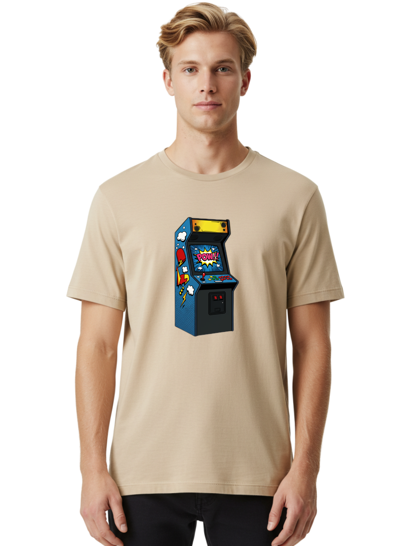 Pow Men'S Graphic Tee, 100% Cotton, Comfortable Casual Summer Wear, Machine Washable, Vintage Camera, Old Camera, Antique Camera, Black Camera, Classic Photography, Photography Equipment, Nostalgic Device, Film Camera, Camera Art Bao769
