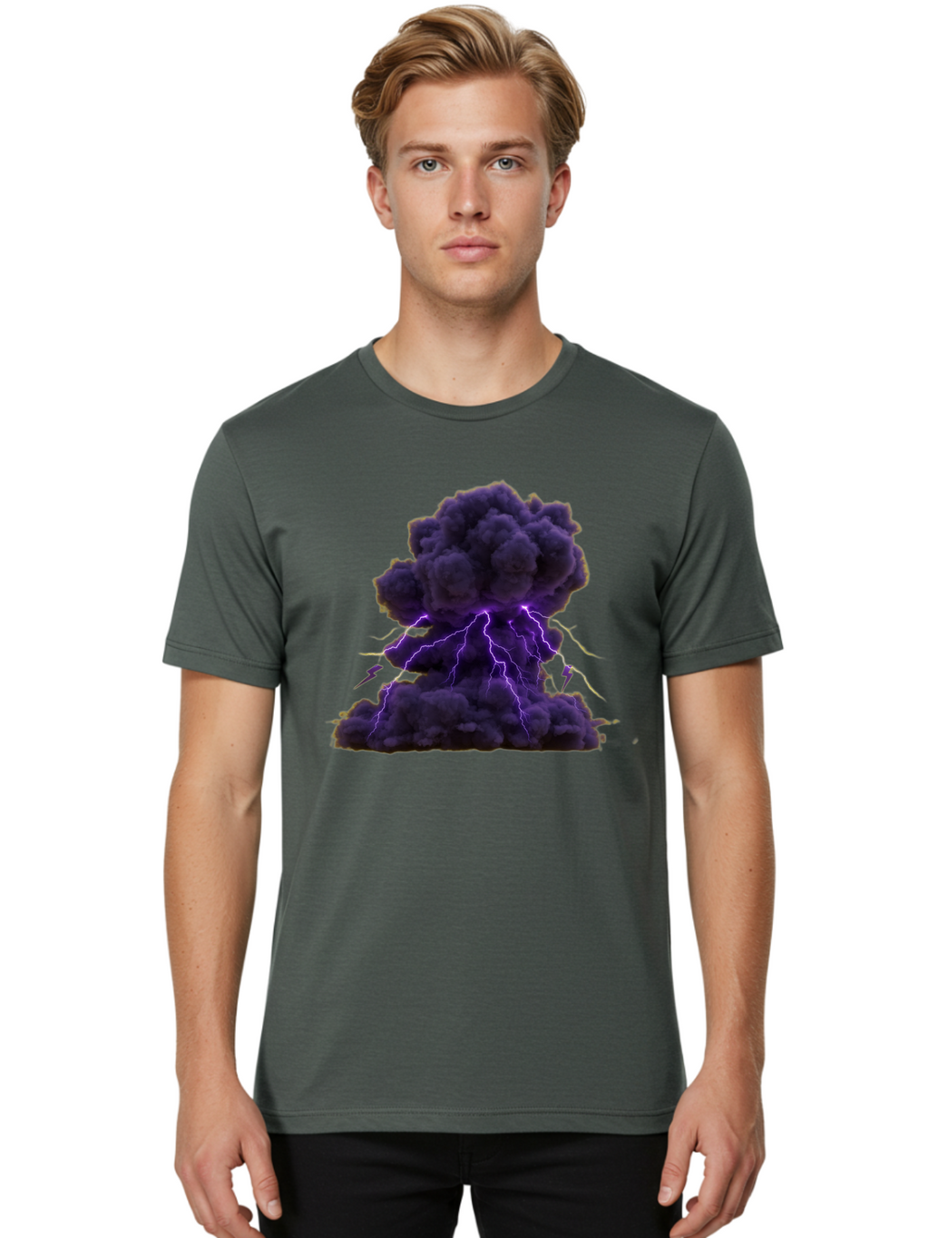 Purple-Cloud-Explosion Men'S Graphic Tee, 100% Cotton, Comfortable Casual Summer Wear, Machine Washable, Vintage Camera, Old Camera, Antique Camera, Black Camera, Classic Photography, Photography Equipment, Nostalgic Device, Film Camera, Bao772