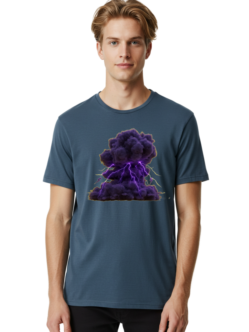 Purple-Cloud-Explosion Men'S Graphic Tee, 100% Cotton, Comfortable Casual Summer Wear, Machine Washable, Vintage Camera, Old Camera, Antique Camera, Black Camera, Classic Photography, Photography Equipment, Nostalgic Device, Film Camera, Bao772