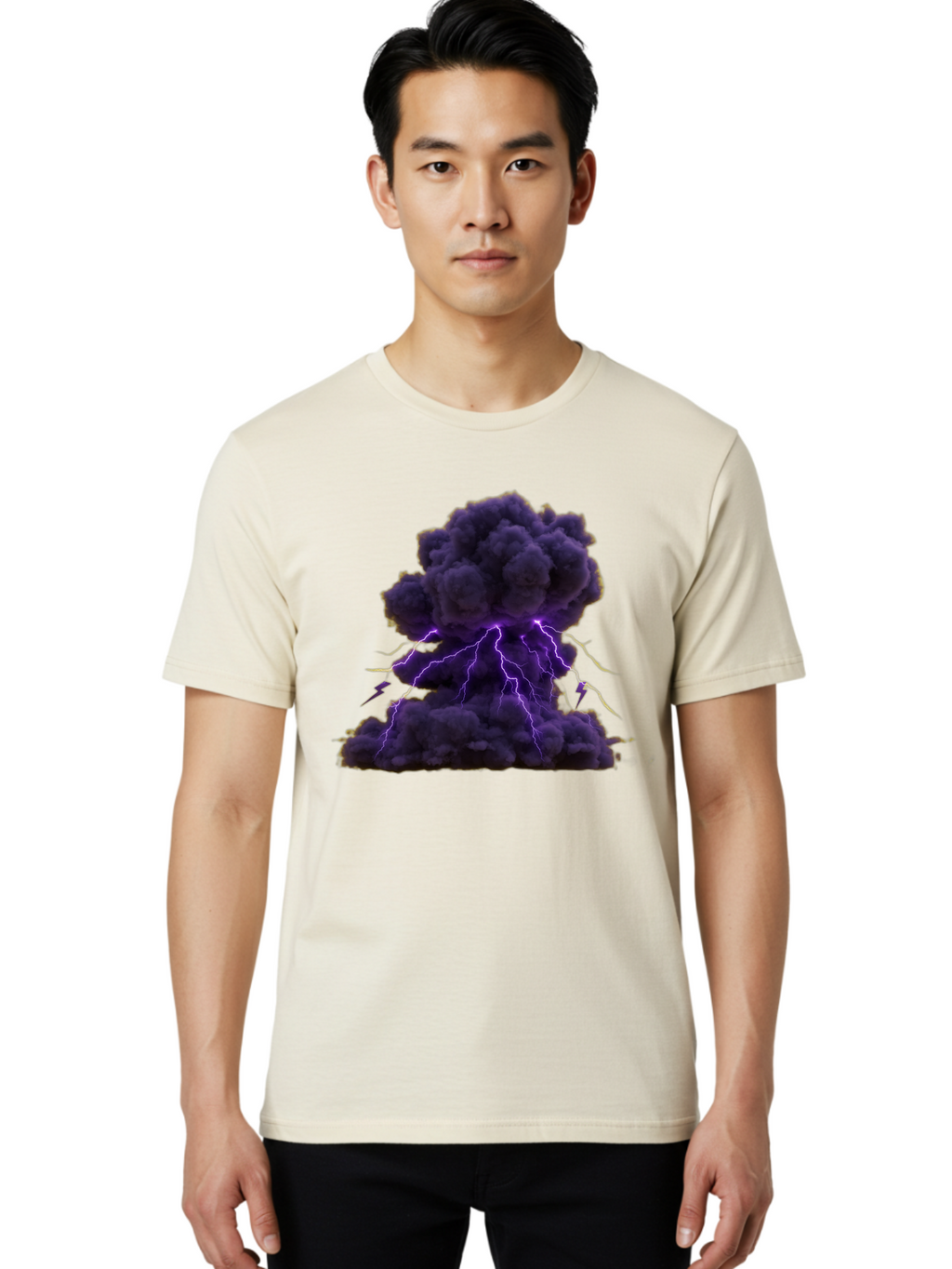 Purple-Cloud-Explosion Men'S Graphic Tee, 100% Cotton, Comfortable Casual Summer Wear, Machine Washable, Vintage Camera, Old Camera, Antique Camera, Black Camera, Classic Photography, Photography Equipment, Nostalgic Device, Film Camera, Bao772