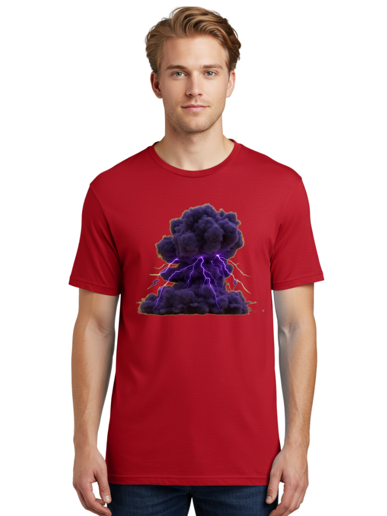Purple-Cloud-Explosion Men'S Graphic Tee, 100% Cotton, Comfortable Casual Summer Wear, Machine Washable, Vintage Camera, Old Camera, Antique Camera, Black Camera, Classic Photography, Photography Equipment, Nostalgic Device, Film Camera, Bao772