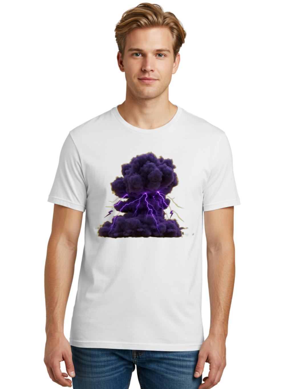 Purple-Cloud-Explosion Men'S Graphic Tee, 100% Cotton, Comfortable Casual Summer Wear, Machine Washable, Vintage Camera, Old Camera, Antique Camera, Black Camera, Classic Photography, Photography Equipment, Nostalgic Device, Film Camera, Bao772