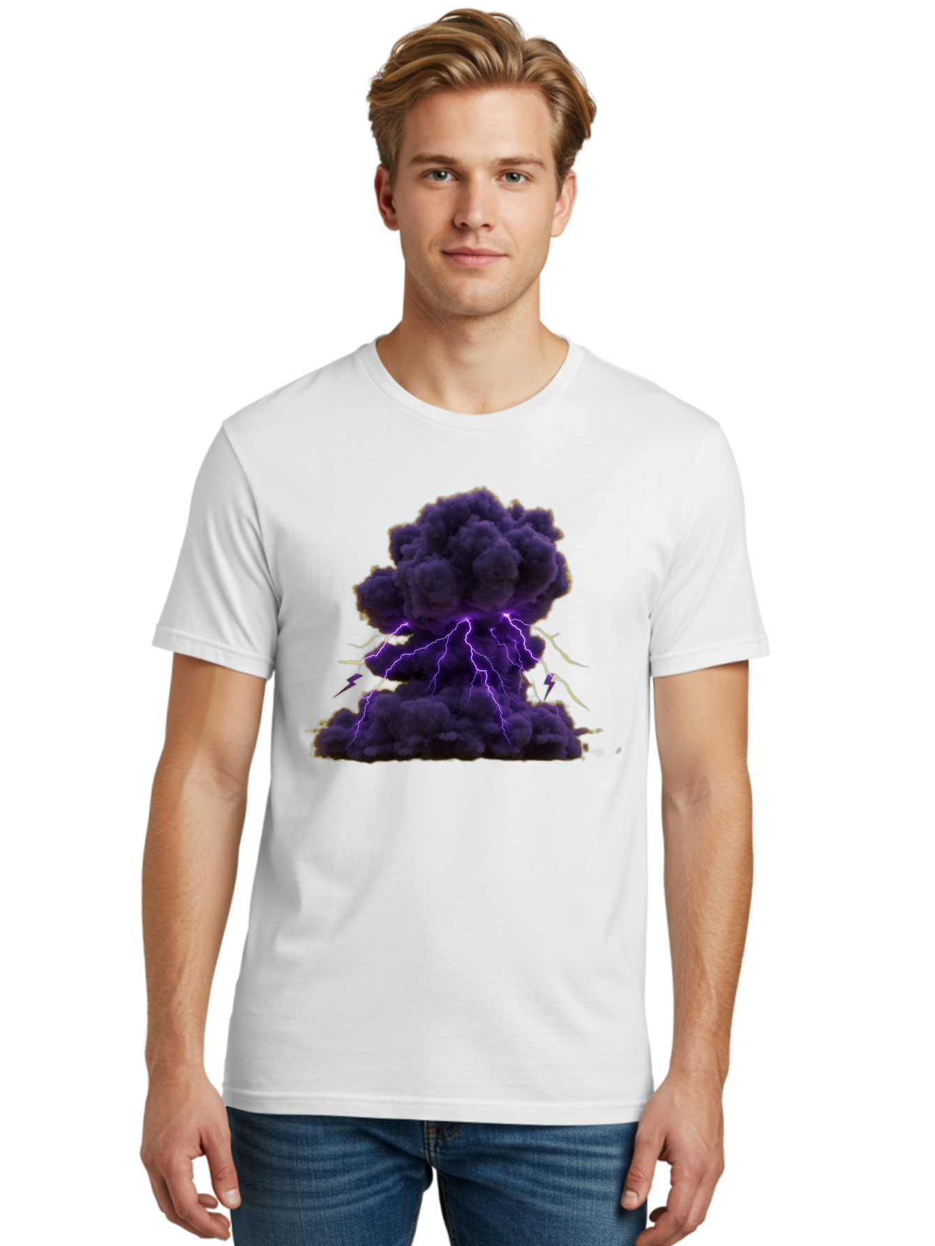 Purple-Cloud-Explosion Men'S Graphic Tee, 100% Cotton, Comfortable Casual Summer Wear, Machine Washable, Vintage Camera, Old Camera, Antique Camera, Black Camera, Classic Photography, Photography Equipment, Nostalgic Device, Film Camera, Bao772