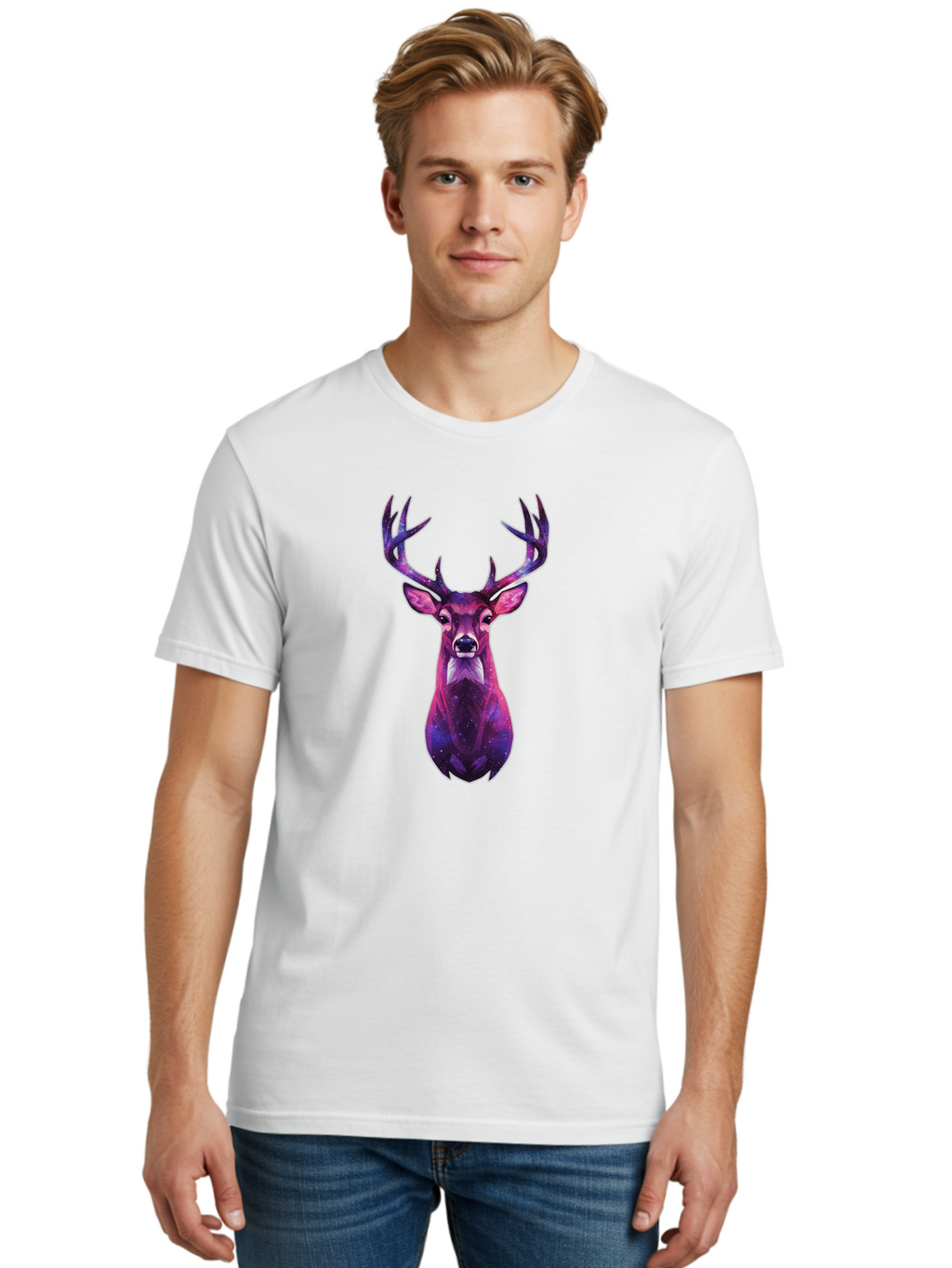 Purple-Deer-Head Men'S Graphic Tee, 100% Cotton, Comfortable Casual Summer Wear, Machine Washable, Vintage Camera, Old Camera, Antique Camera, Black Camera, Classic Photography, Photography Equipment, Nostalgic Device, Film Camera, Camera Art Bao773