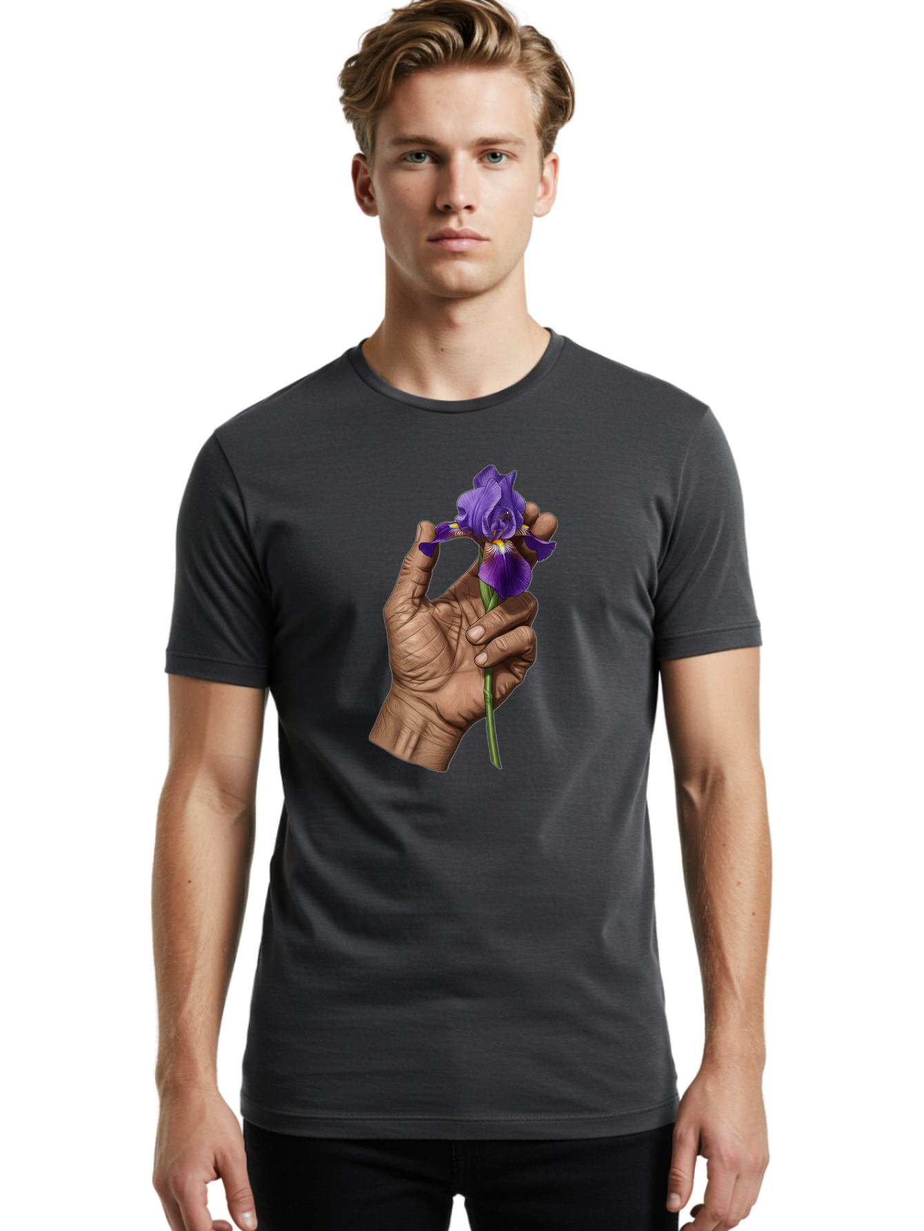 Purple-Iris Men'S Graphic Tee, 100% Cotton, Comfortable Casual Summer Wear, Machine Washable, Vintage Camera, Old Camera, Antique Camera, Black Camera, Classic Photography, Photography Equipment, Nostalgic Device, Film Camera, Camera Art Bao774