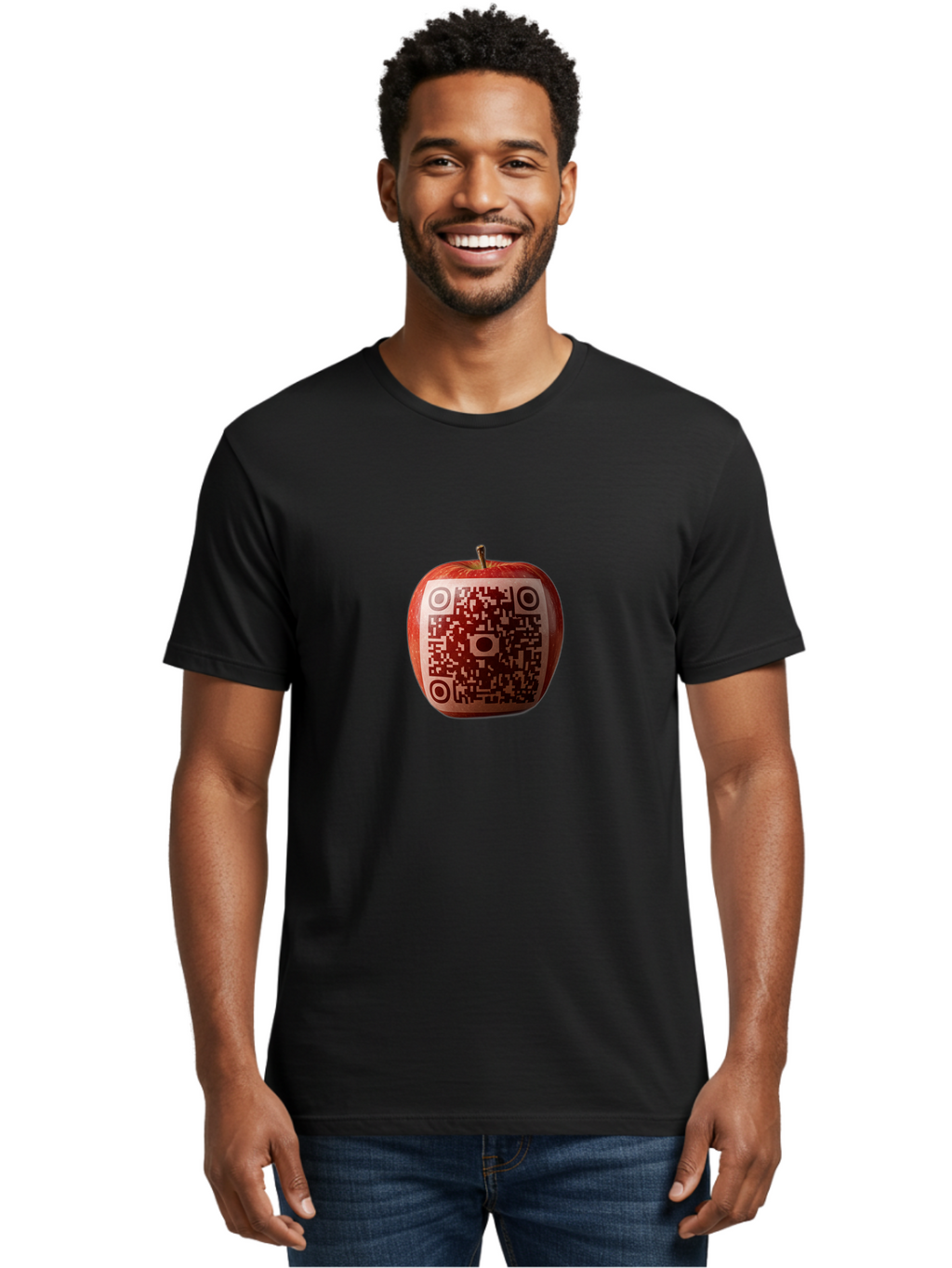 Qr-Apple Men'S Graphic Tee, 100% Cotton, Comfortable Casual Summer Wear, Machine Washable, Vintage Camera, Old Camera, Antique Camera, Black Camera, Classic Photography, Photography Equipment, Nostalgic Device, Film Camera, Camera Art Bao778