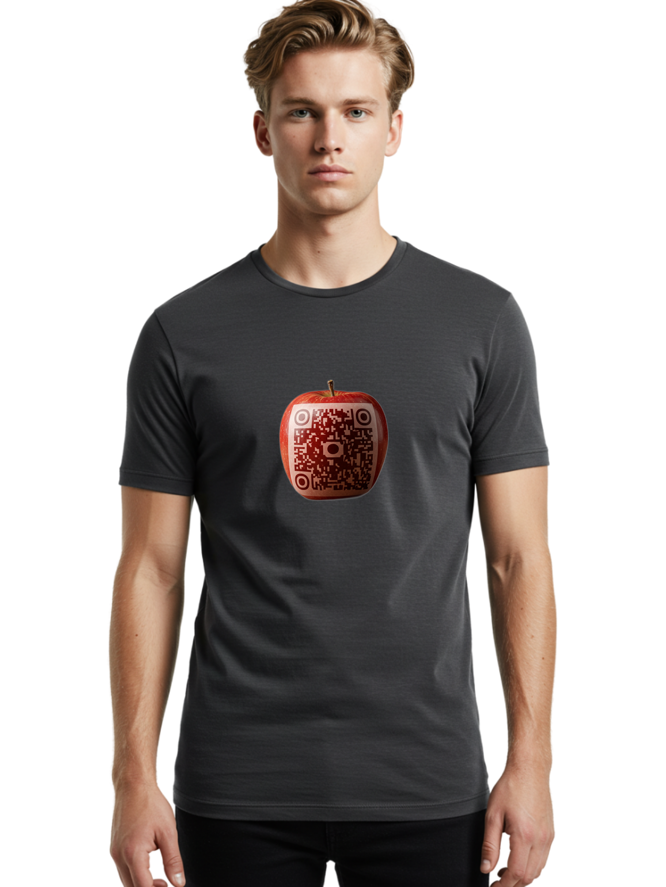 Qr-Apple Men'S Graphic Tee, 100% Cotton, Comfortable Casual Summer Wear, Machine Washable, Vintage Camera, Old Camera, Antique Camera, Black Camera, Classic Photography, Photography Equipment, Nostalgic Device, Film Camera, Camera Art Bao778