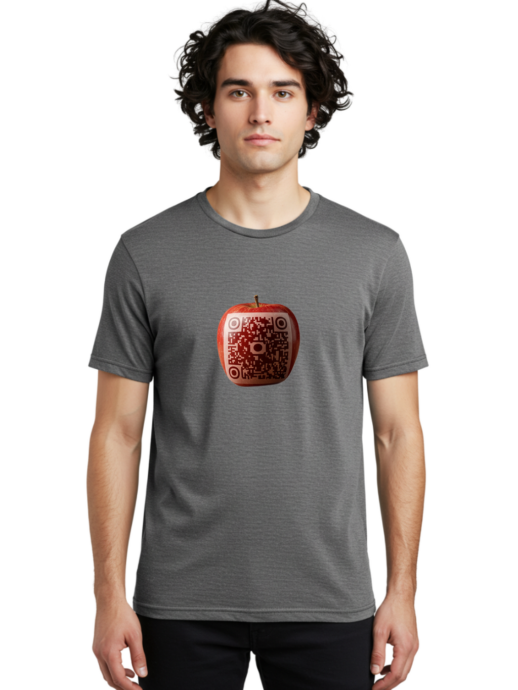 Qr-Apple Men'S Graphic Tee, 100% Cotton, Comfortable Casual Summer Wear, Machine Washable, Vintage Camera, Old Camera, Antique Camera, Black Camera, Classic Photography, Photography Equipment, Nostalgic Device, Film Camera, Camera Art Bao778