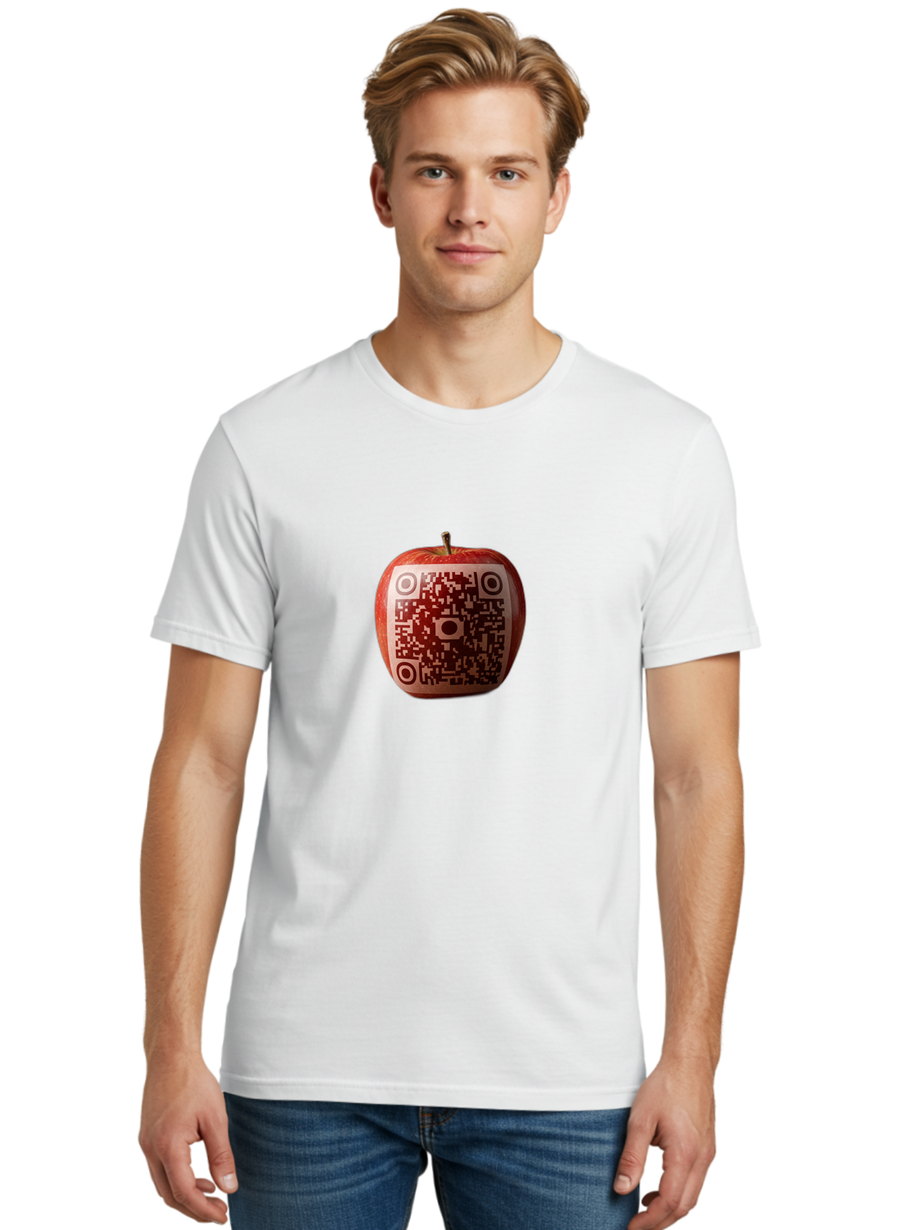 Qr-Apple Men'S Graphic Tee, 100% Cotton, Comfortable Casual Summer Wear, Machine Washable, Vintage Camera, Old Camera, Antique Camera, Black Camera, Classic Photography, Photography Equipment, Nostalgic Device, Film Camera, Camera Art Bao778