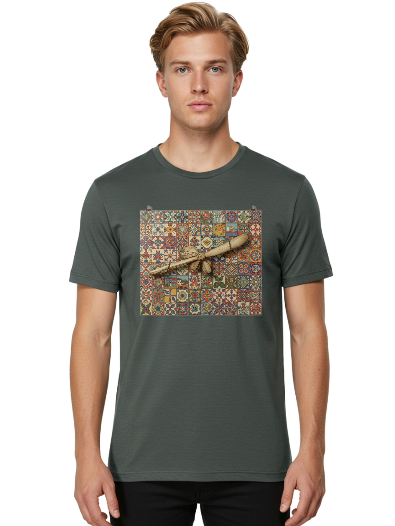Quill-Pen-On-Tiles Men'S Graphic Tee, 100% Cotton, Comfortable Casual Summer Wear, Machine Washable, Vintage Camera, Old Camera, Antique Camera, Black Camera, Classic Photography, Photography Equipment, Nostalgic Device, Film Camera, Bao779