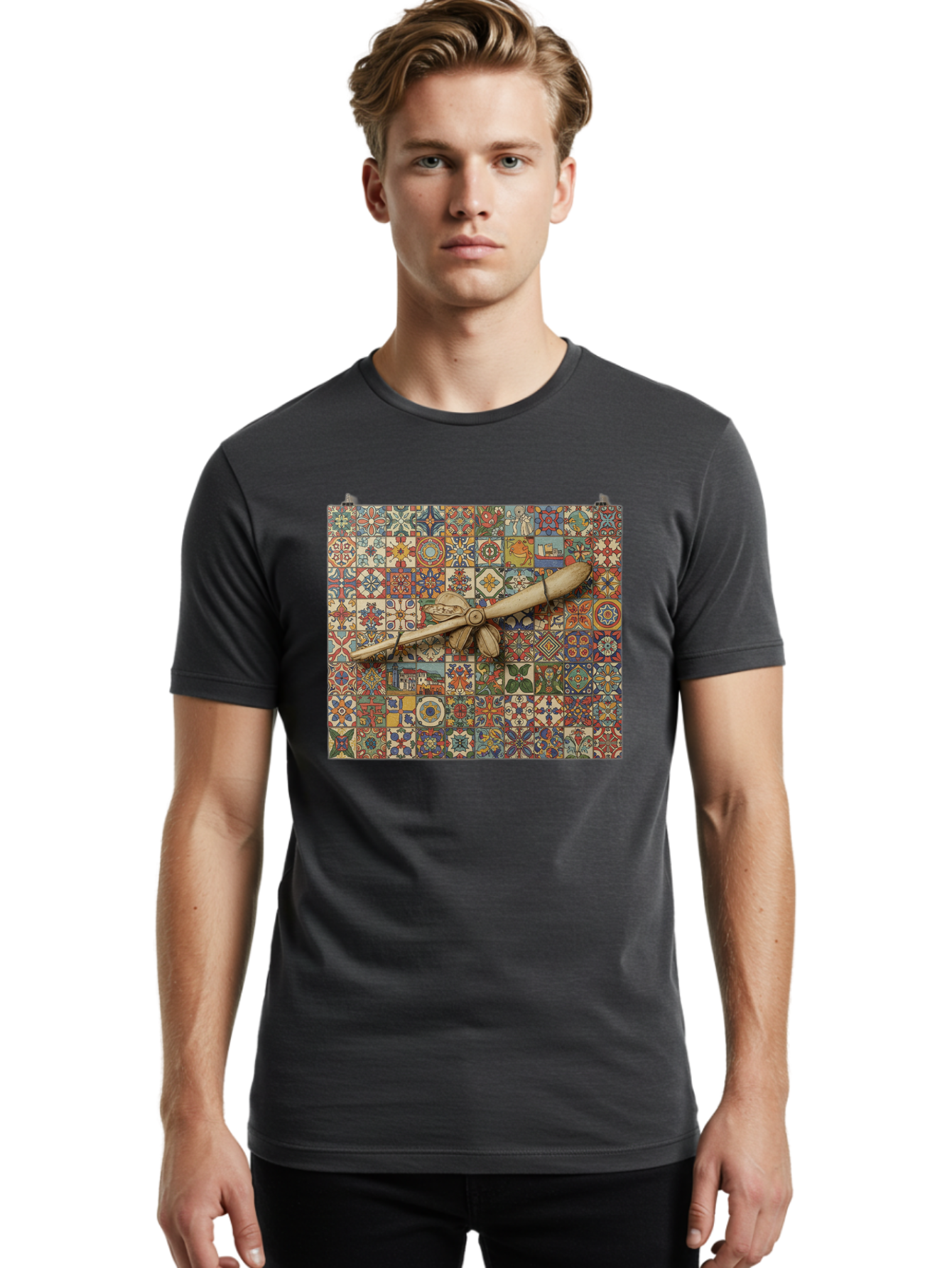 Quill-Pen-On-Tiles Men'S Graphic Tee, 100% Cotton, Comfortable Casual Summer Wear, Machine Washable, Vintage Camera, Old Camera, Antique Camera, Black Camera, Classic Photography, Photography Equipment, Nostalgic Device, Film Camera, Bao779