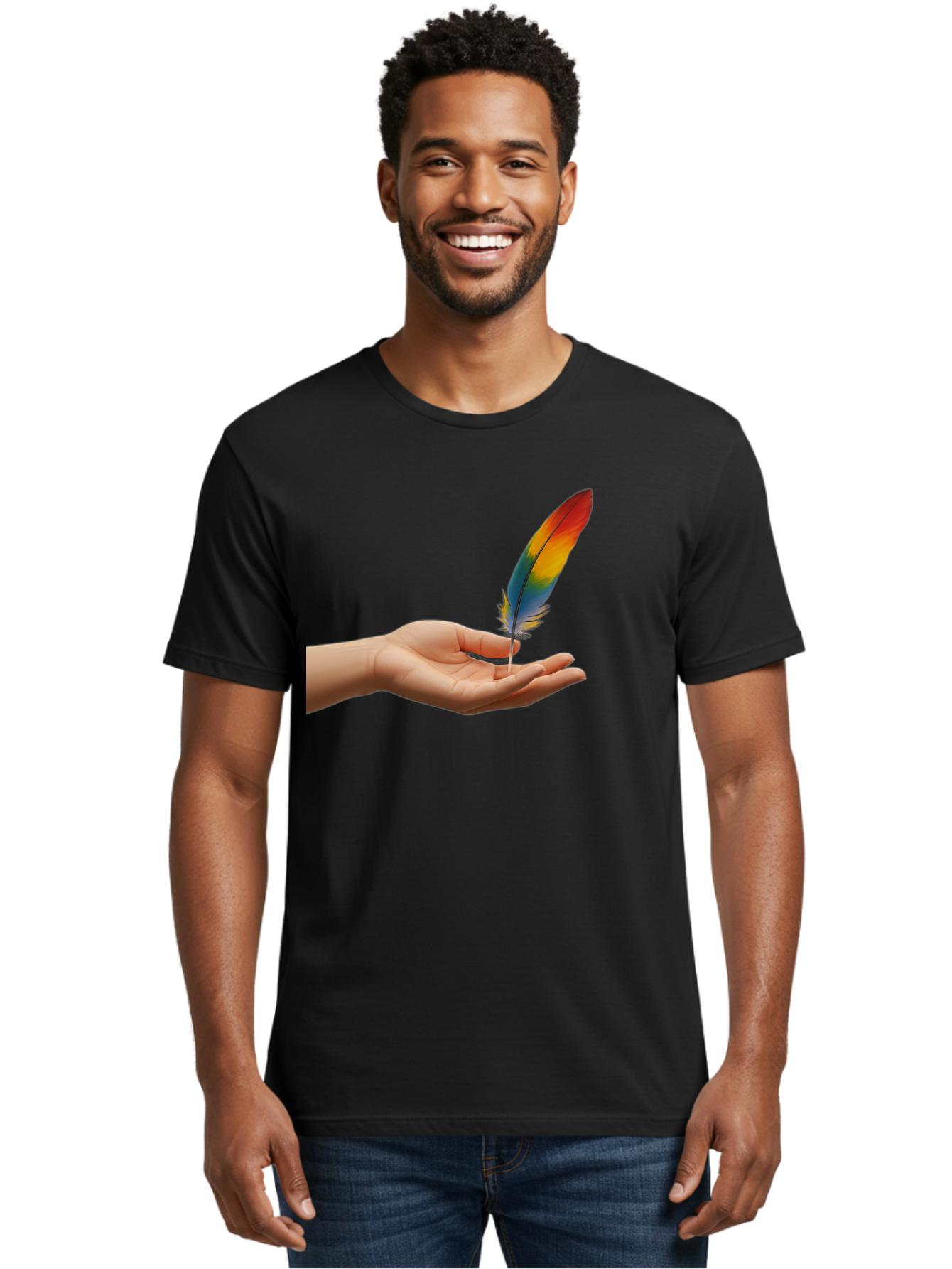Rainbow-Feather Men'S Graphic Tee, 100% Cotton, Comfortable Casual Summer Wear, Machine Washable, Vintage Camera, Old Camera, Antique Camera, Black Camera, Classic Photography, Photography Equipment, Nostalgic Device, Film Camera, Camera Art Bao780