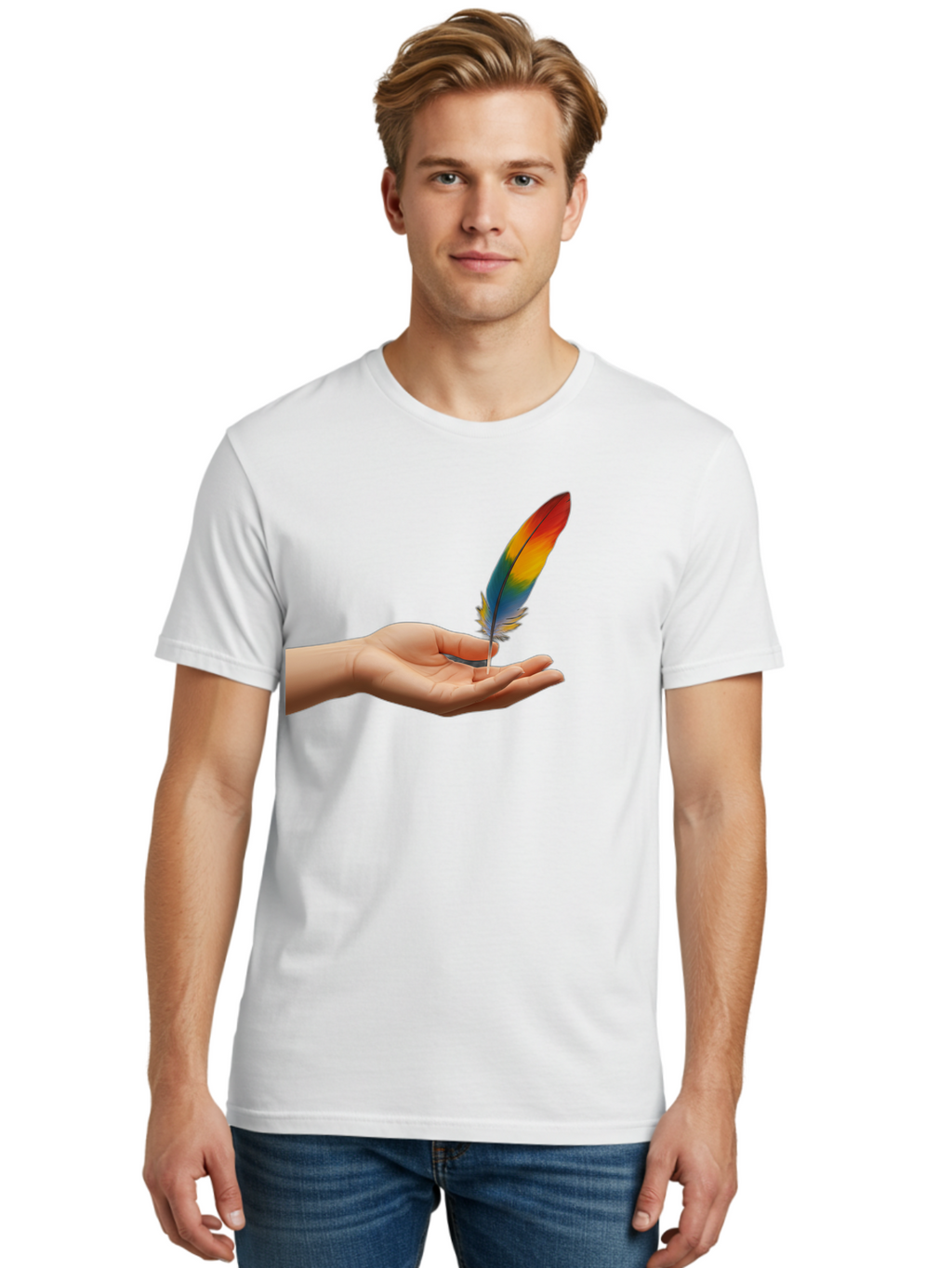 Rainbow-Feather Men'S Graphic Tee, 100% Cotton, Comfortable Casual Summer Wear, Machine Washable, Vintage Camera, Old Camera, Antique Camera, Black Camera, Classic Photography, Photography Equipment, Nostalgic Device, Film Camera, Camera Art Bao780