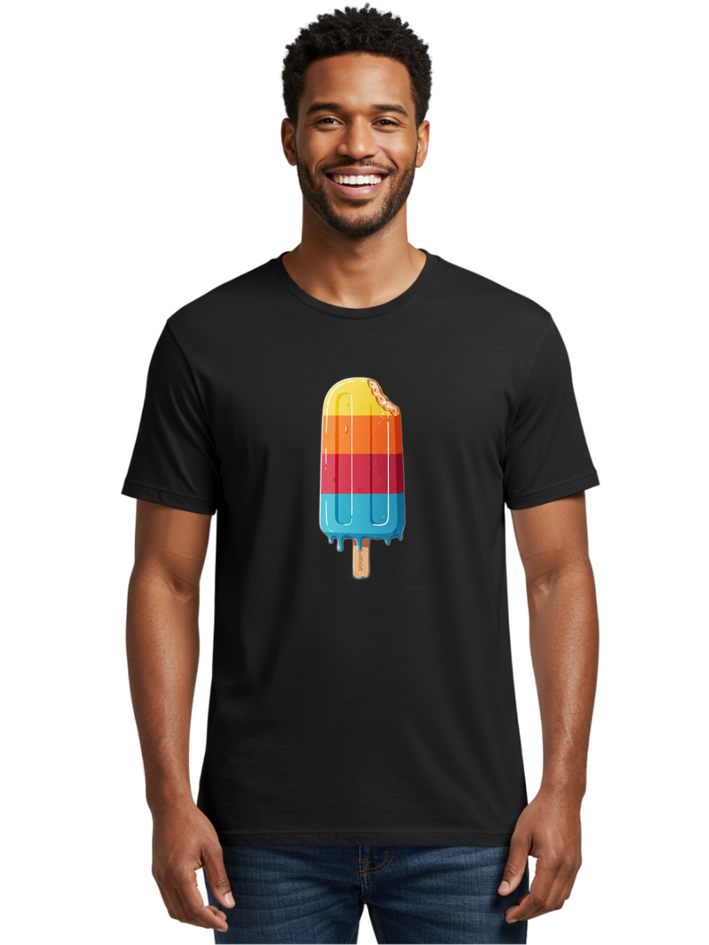 Rainbow-Popsicle Men'S Graphic Tee, 100% Cotton, Comfortable Casual Summer Wear, Machine Washable, Vintage Camera, Old Camera, Antique Camera, Black Camera, Classic Photography, Photography Equipment, Nostalgic Device, Film Camera, Camera Art Bao781