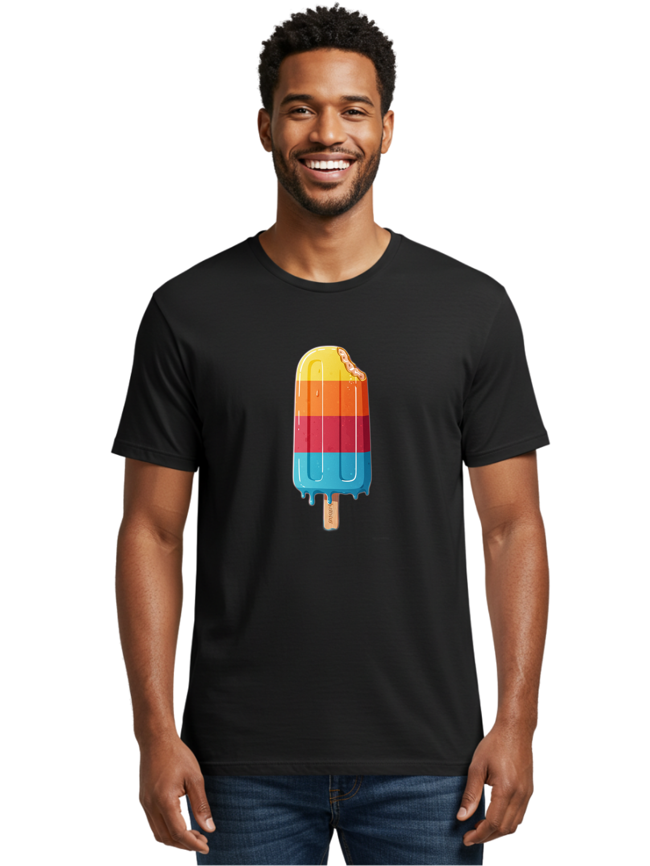 Rainbow-Popsicle Men'S Graphic Tee, 100% Cotton, Comfortable Casual Summer Wear, Machine Washable, Vintage Camera, Old Camera, Antique Camera, Black Camera, Classic Photography, Photography Equipment, Nostalgic Device, Film Camera, Camera Art Bao781