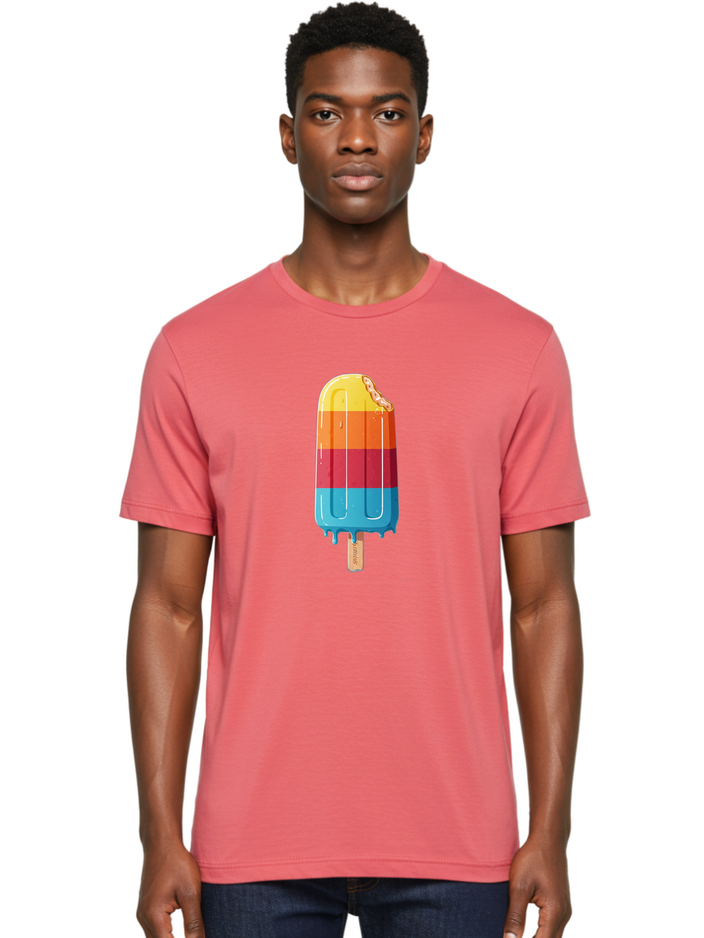 Rainbow-Popsicle Men'S Graphic Tee, 100% Cotton, Comfortable Casual Summer Wear, Machine Washable, Vintage Camera, Old Camera, Antique Camera, Black Camera, Classic Photography, Photography Equipment, Nostalgic Device, Film Camera, Camera Art Bao781