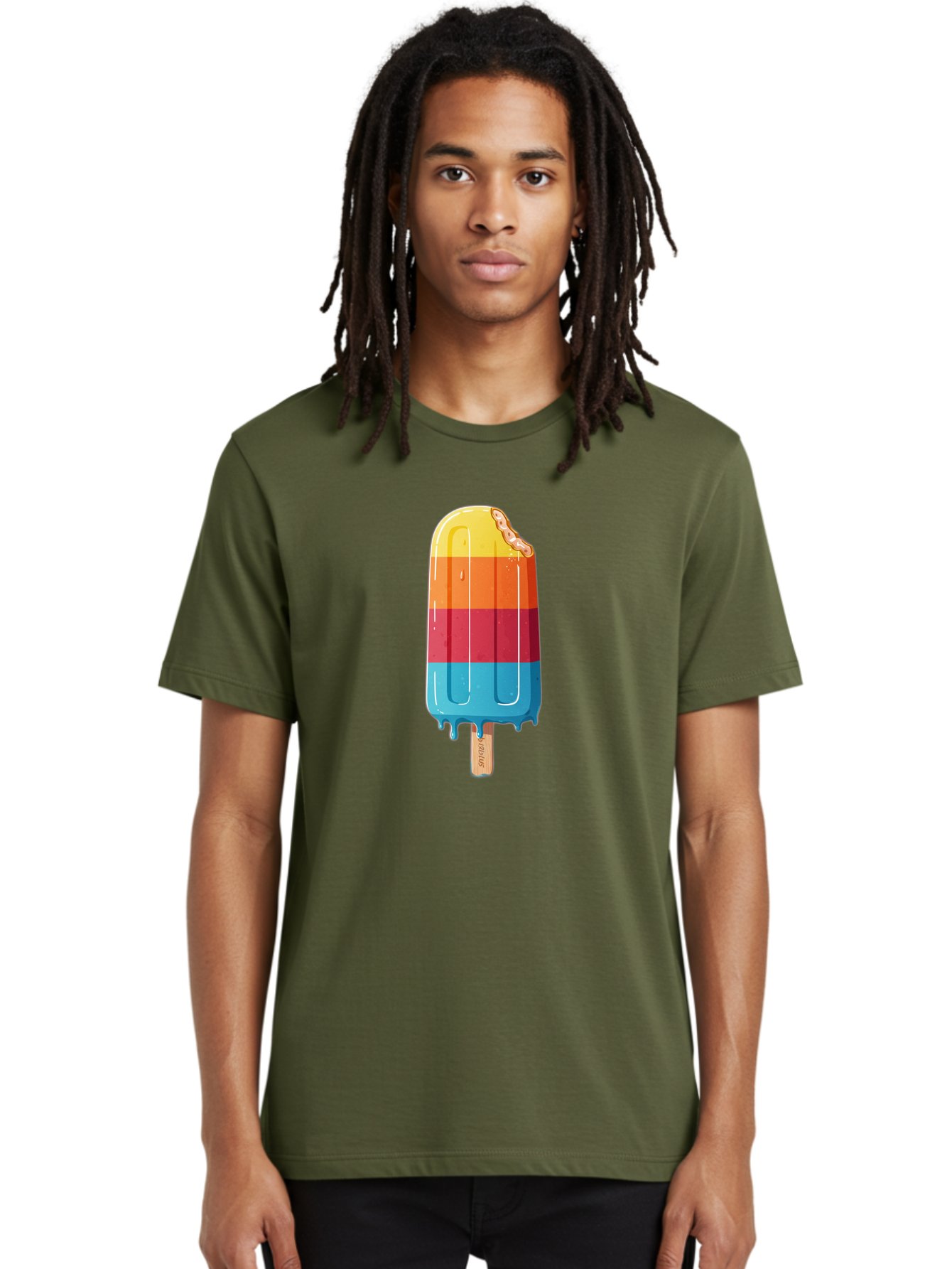 Rainbow-Popsicle Men'S Graphic Tee, 100% Cotton, Comfortable Casual Summer Wear, Machine Washable, Vintage Camera, Old Camera, Antique Camera, Black Camera, Classic Photography, Photography Equipment, Nostalgic Device, Film Camera, Camera Art Bao781