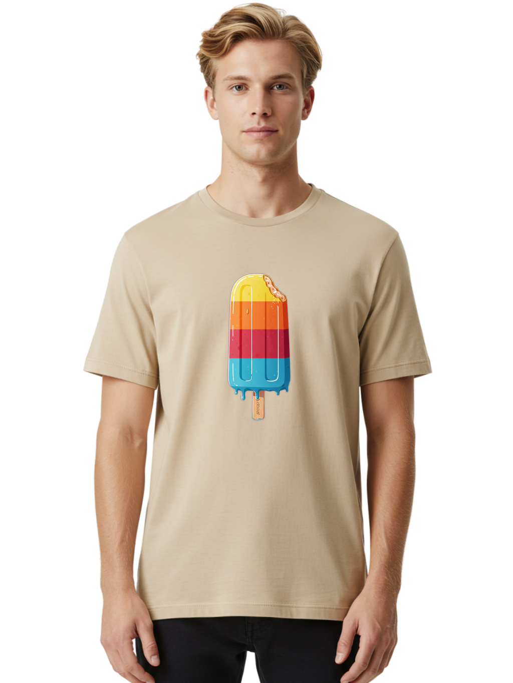 Rainbow-Popsicle Men'S Graphic Tee, 100% Cotton, Comfortable Casual Summer Wear, Machine Washable, Vintage Camera, Old Camera, Antique Camera, Black Camera, Classic Photography, Photography Equipment, Nostalgic Device, Film Camera, Camera Art Bao781