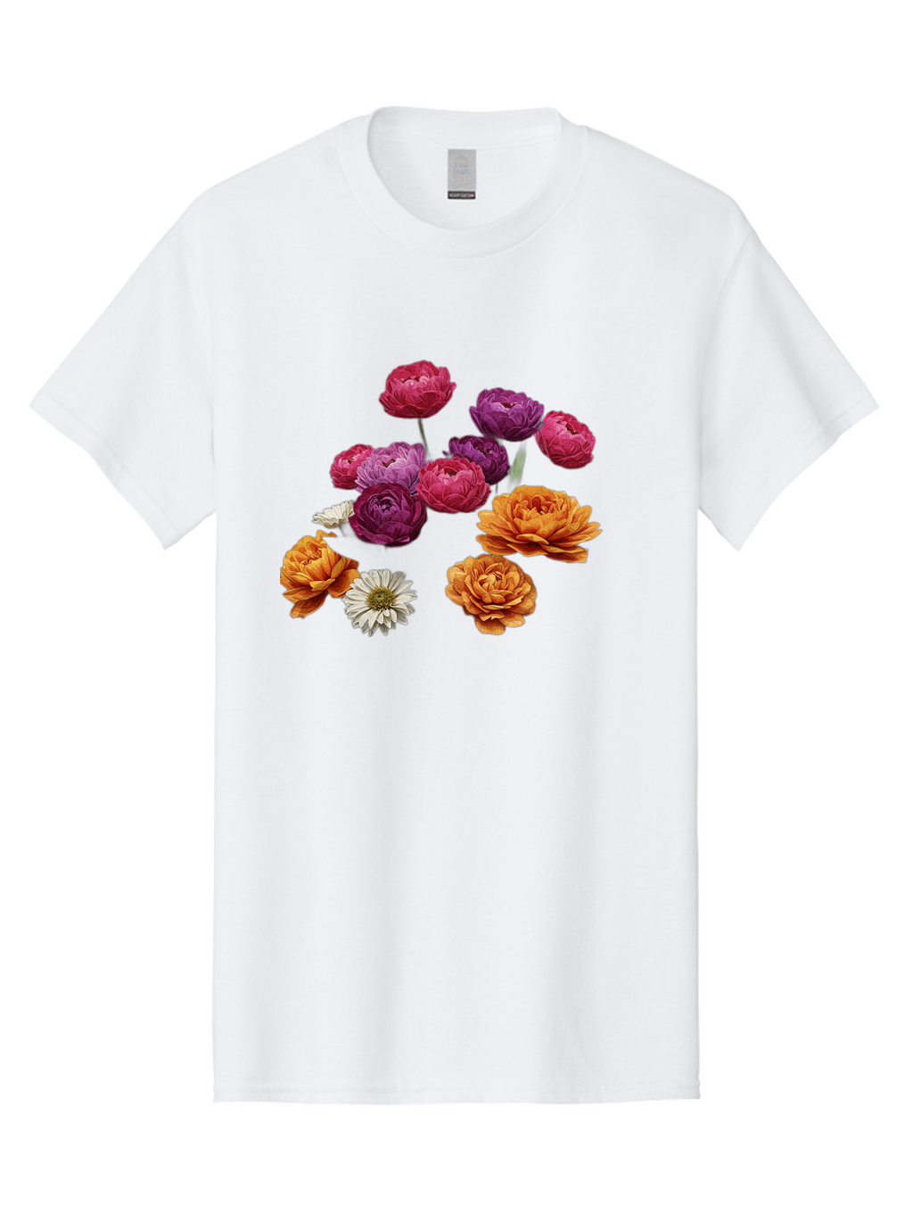 Ranunculus-Flowers Men'S Graphic Tee, 100% Cotton, Comfortable Casual Summer Wear, Machine Washable, Vintage Camera, Old Camera, Antique Camera, Black Camera, Classic Photography, Photography Equipment, Nostalgic Device, Film Camera, Bao783