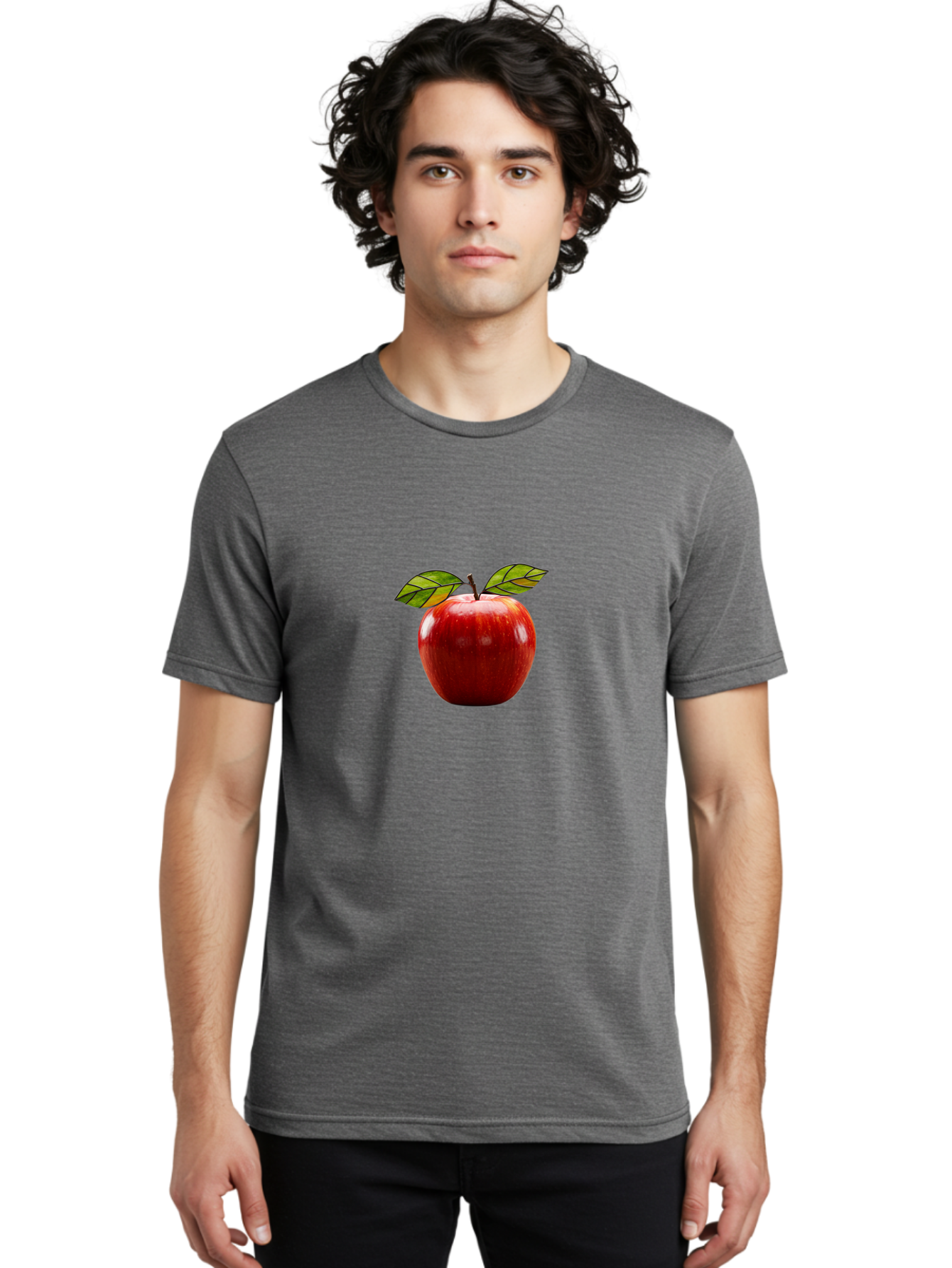 Red-Apple-1 Men'S Graphic Tee, 100% Cotton, Comfortable Casual Summer Wear, Machine Washable, Vintage Camera, Old Camera, Antique Camera, Black Camera, Classic Photography, Photography Equipment, Nostalgic Device, Film Camera, Camera Art Bao784