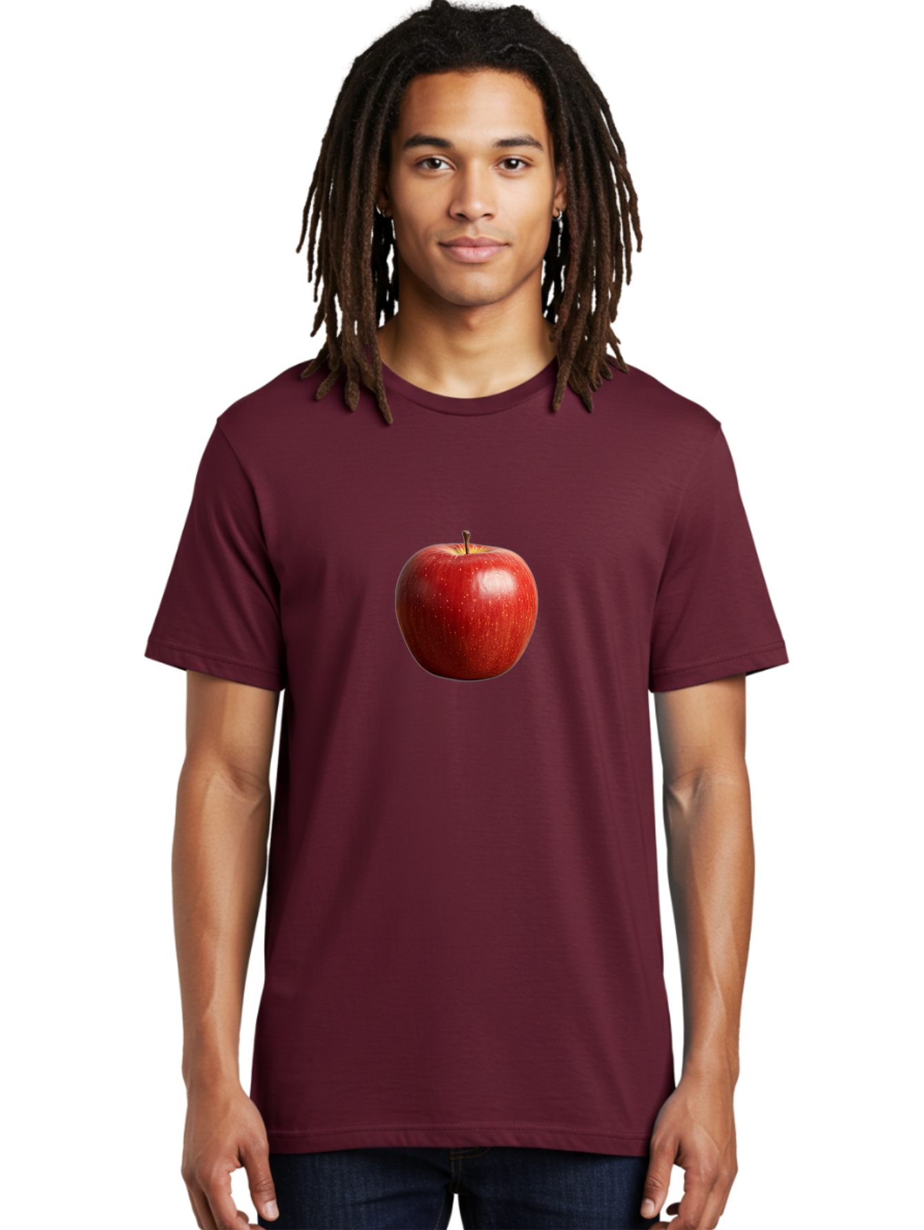 Red-Apple-2 Men'S Graphic Tee, 100% Cotton, Comfortable Casual Summer Wear, Machine Washable, Vintage Camera, Old Camera, Antique Camera, Black Camera, Classic Photography, Photography Equipment, Nostalgic Device, Film Camera, Camera Art Bao785