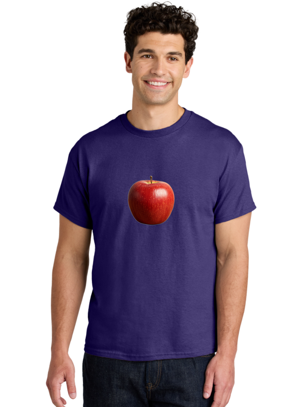 Red-Apple-2 Men'S Graphic Tee, 100% Cotton, Comfortable Casual Summer Wear, Machine Washable, Vintage Camera, Old Camera, Antique Camera, Black Camera, Classic Photography, Photography Equipment, Nostalgic Device, Film Camera, Camera Art Bao785