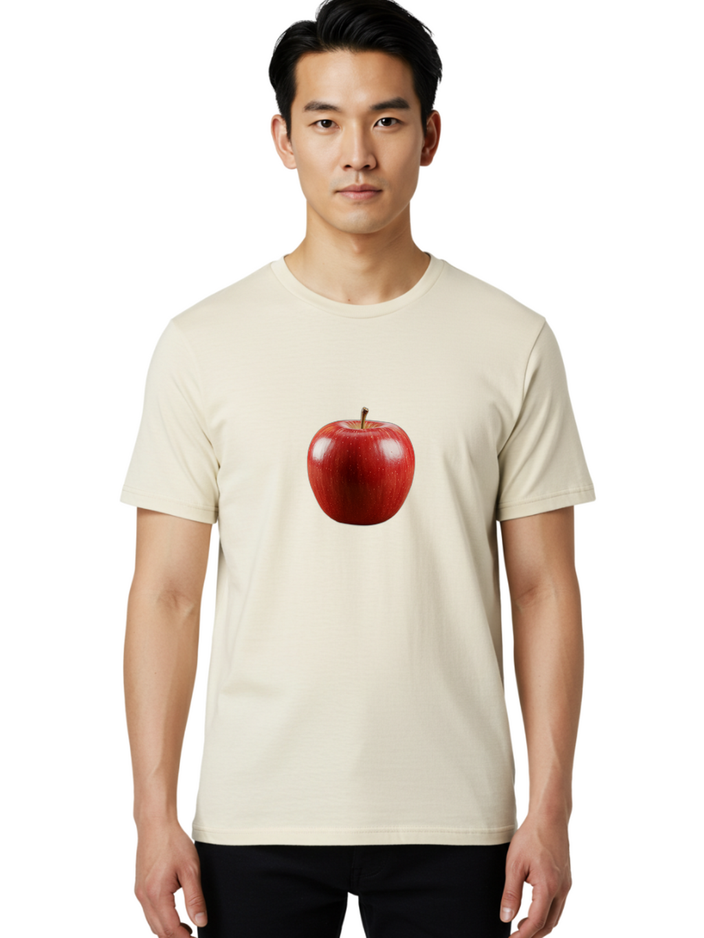 Red-Apple-3 Men'S Graphic Tee, 100% Cotton, Comfortable Casual Summer Wear, Machine Washable, Vintage Camera, Old Camera, Antique Camera, Black Camera, Classic Photography, Photography Equipment, Nostalgic Device, Film Camera, Camera Art Bao786